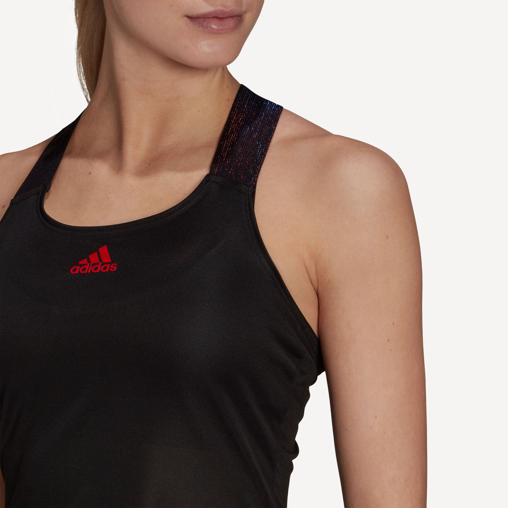 adidas Primeblue AeroReady Women's Y Tennis Tank Black (4)