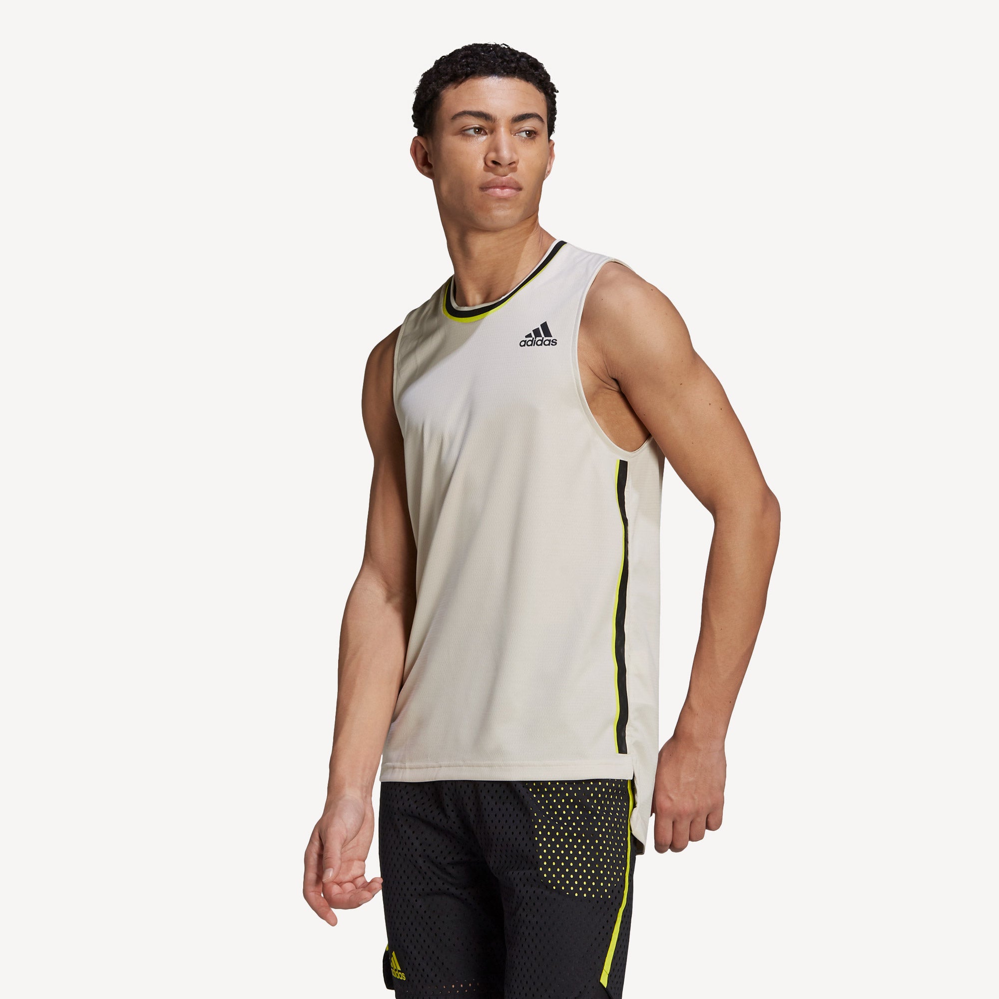 adidas Primeblue Heat Ready Men's Sleeveless Tennis Shirt Grey (1)