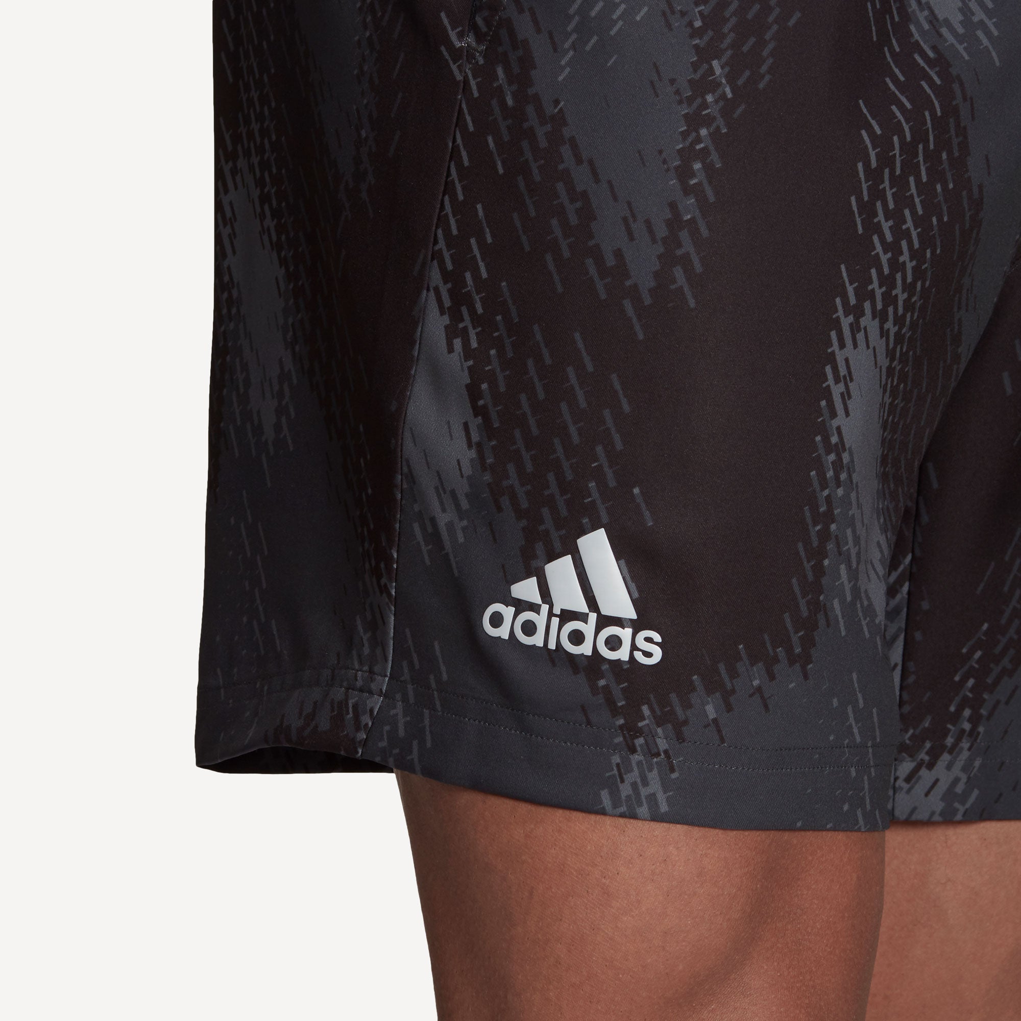 adidas Primeblue Men's Printed 7-Inch Tennis Shorts Grey (4)