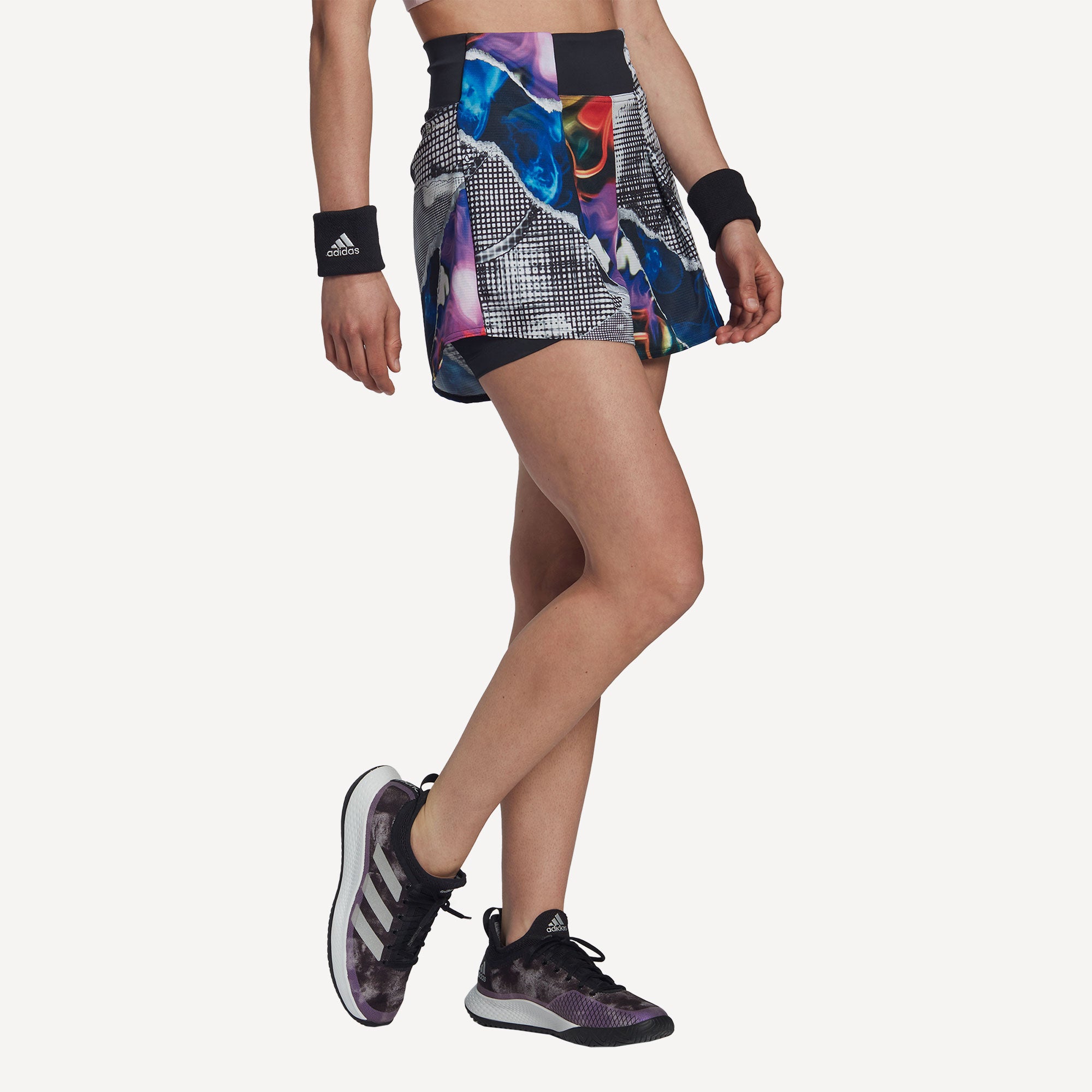 adidas US Series Women's Printed Tennis Shorts Black (4)