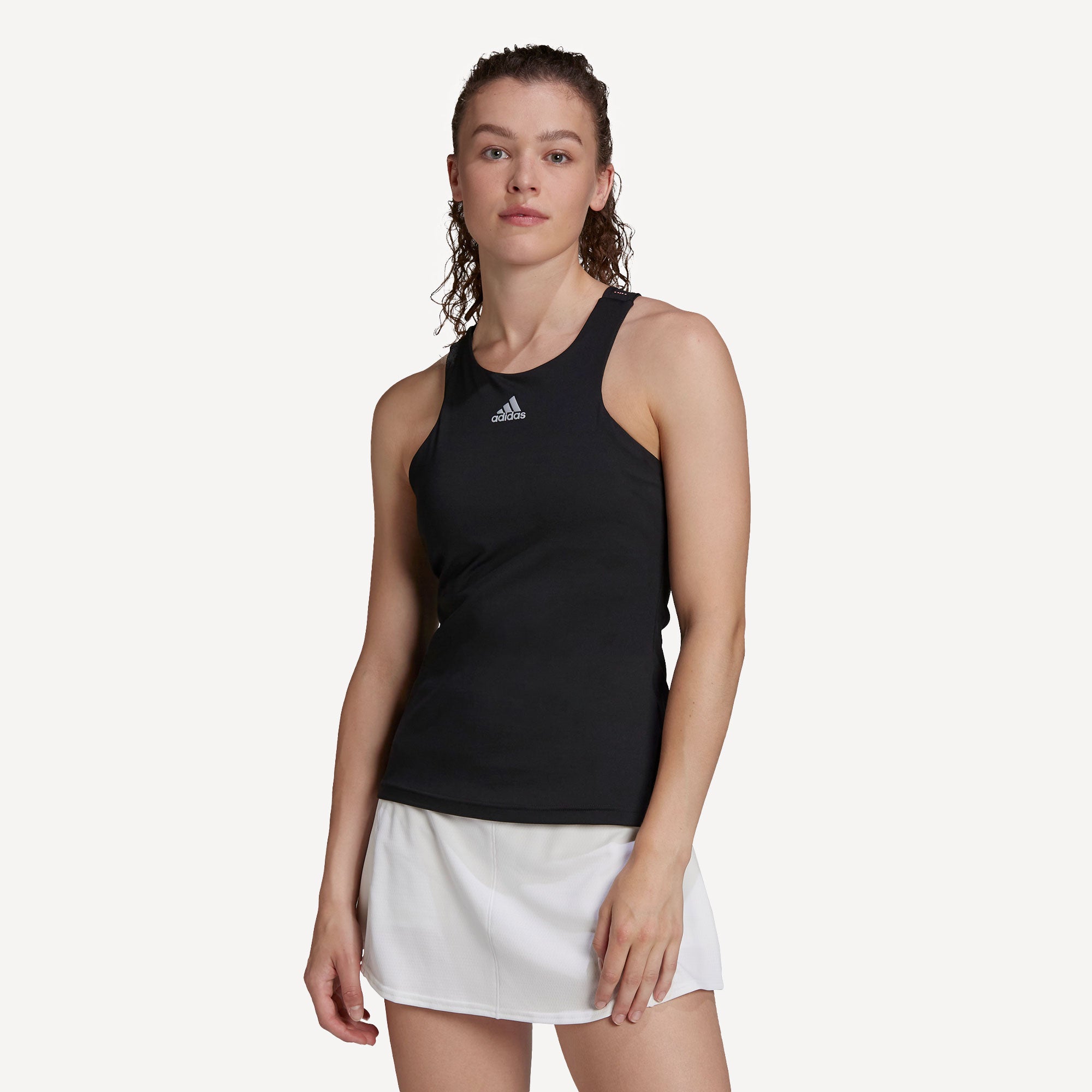 adidas Women's Y Tennis Tank Black (1)