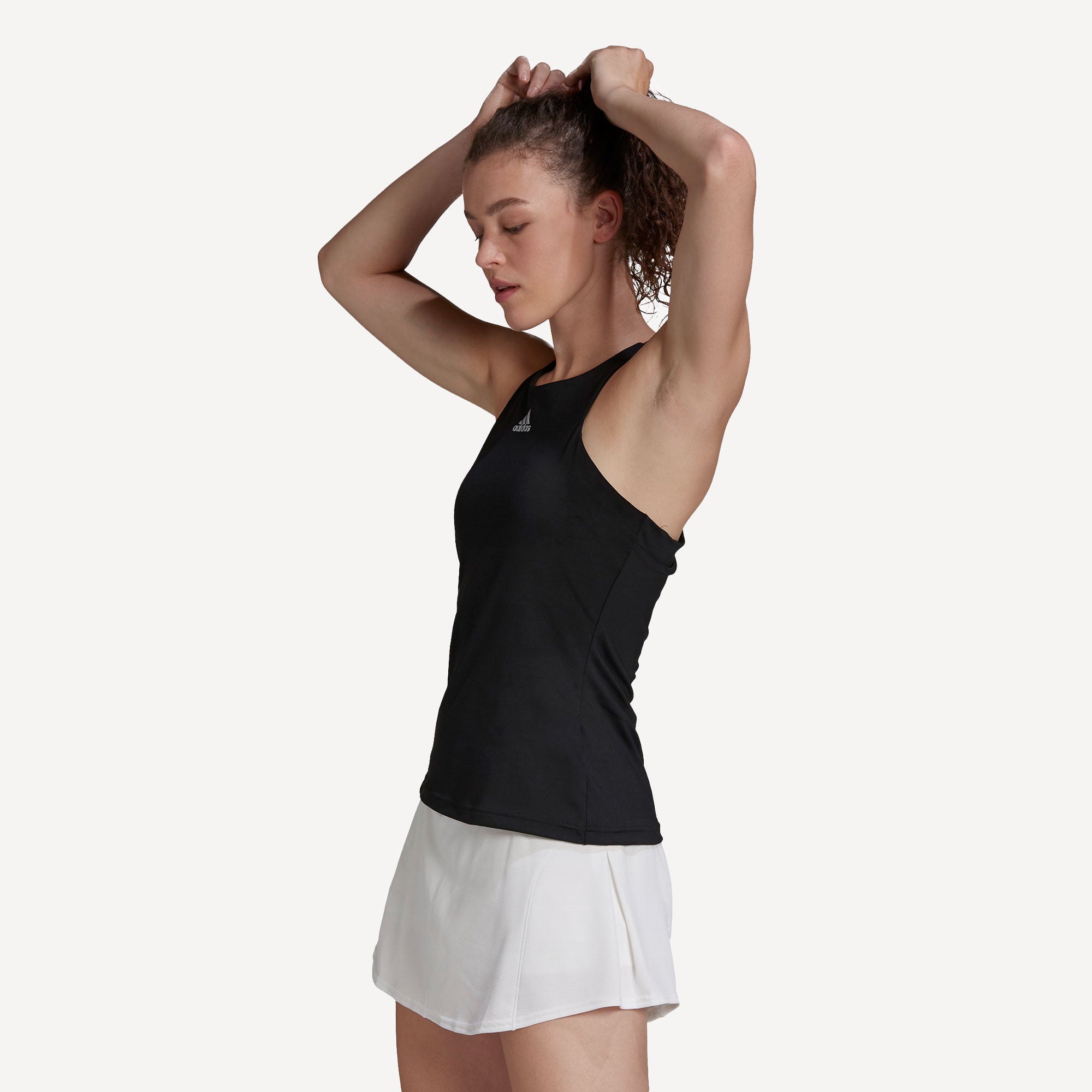 adidas Women's Y Tennis Tank Black (4)