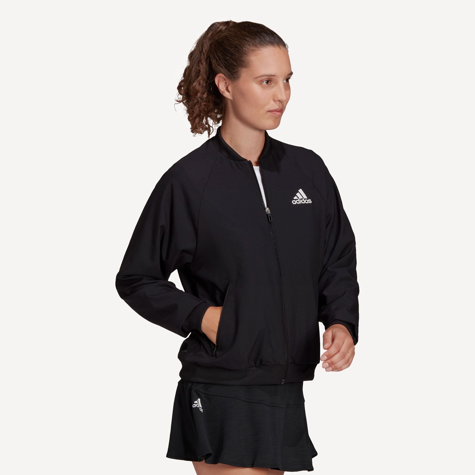 adidas Woven Women's Tennis Jacket Black (3)