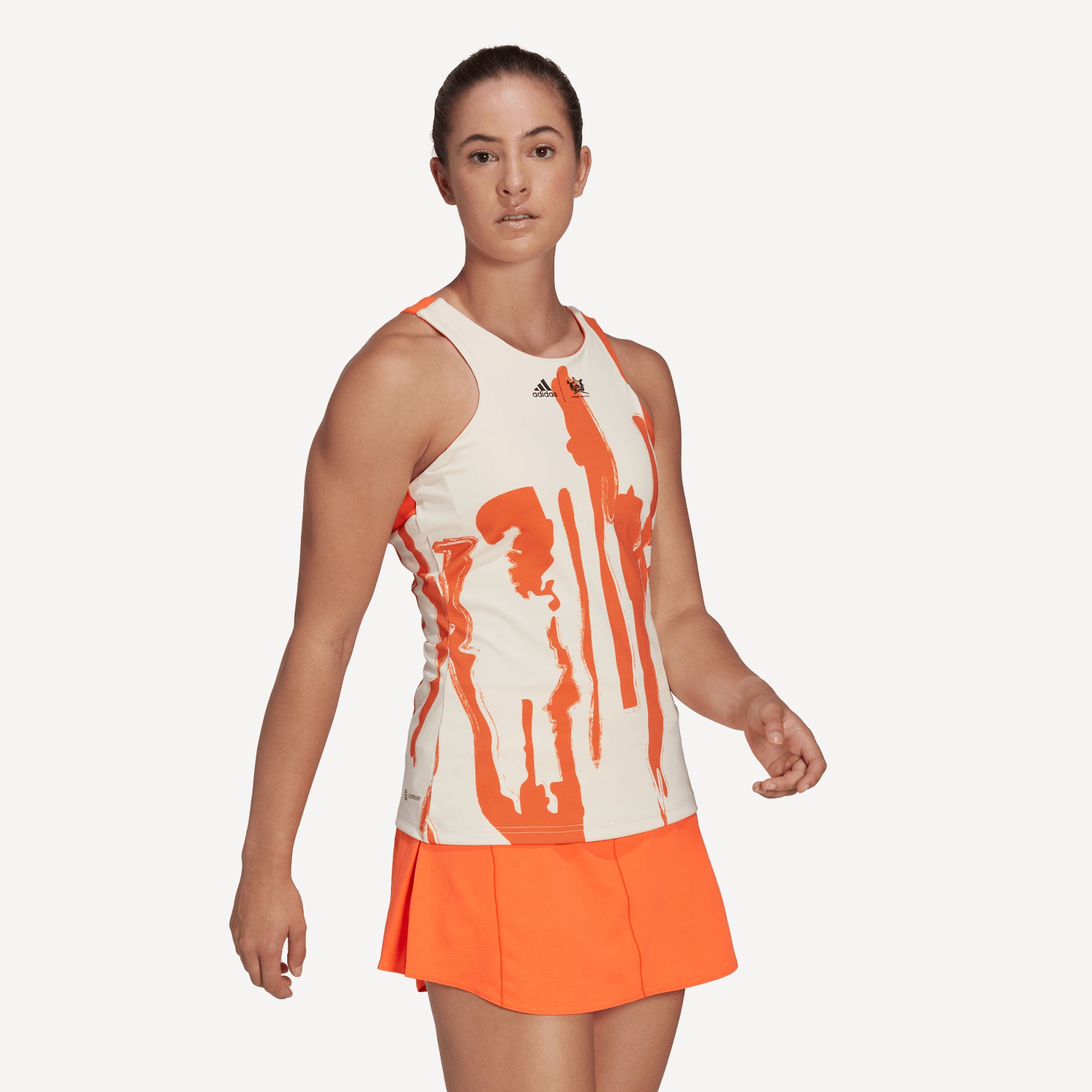 adidas x Thebe Magugu New York Women's Tennis Tank Orange (3)