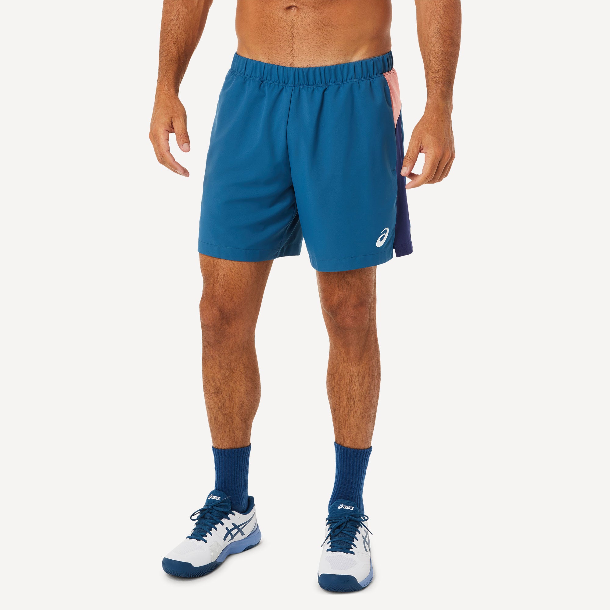 ASICS Court Men's Color Block Tennis Shorts Blue (1)