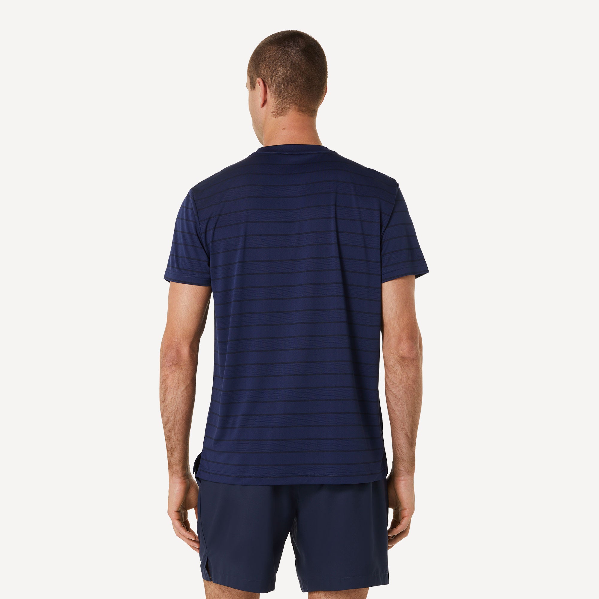 ASICS Court Men's Striped Tennis Shirt Blue (2)