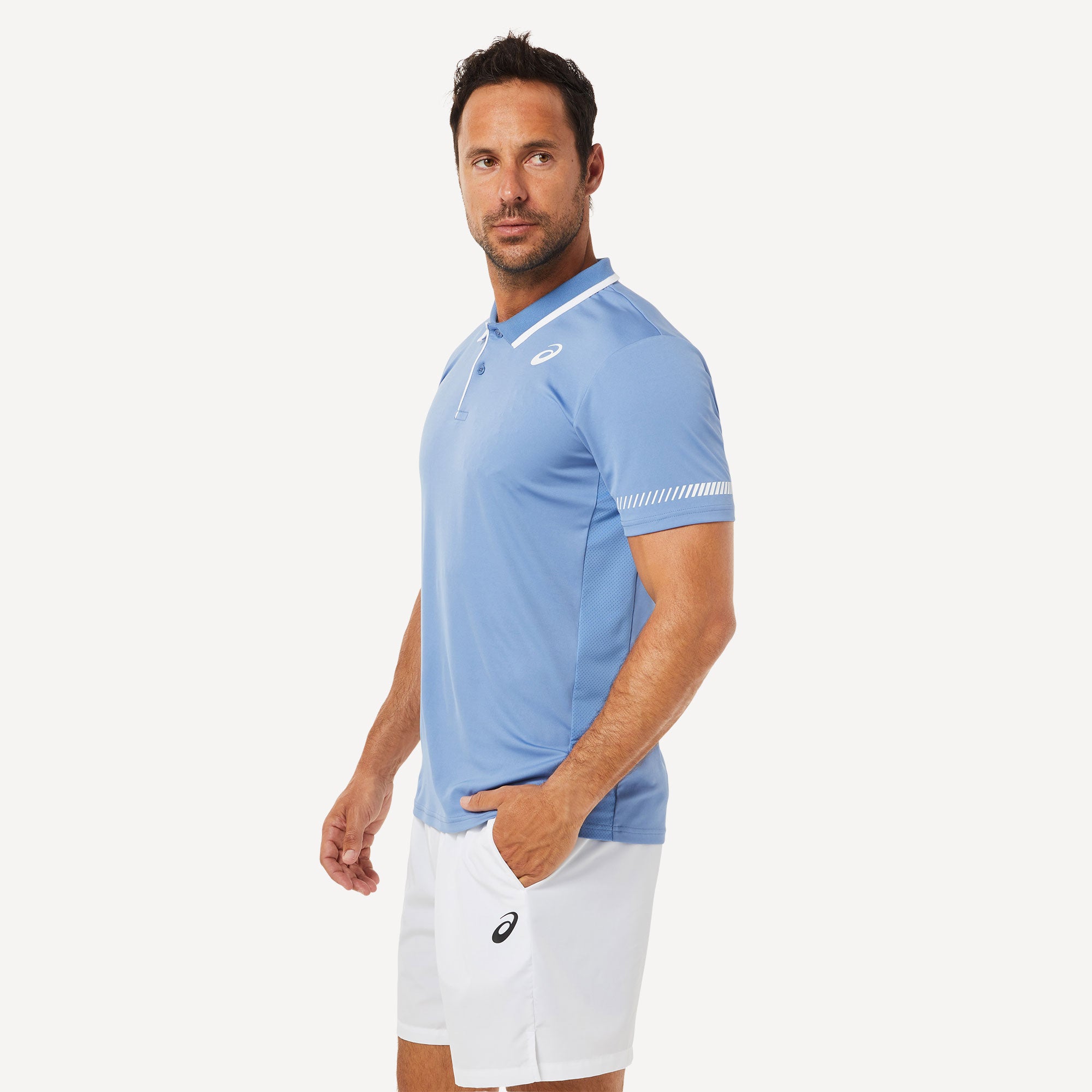 ASICS Court Men's Tennis Polo Blue (3)