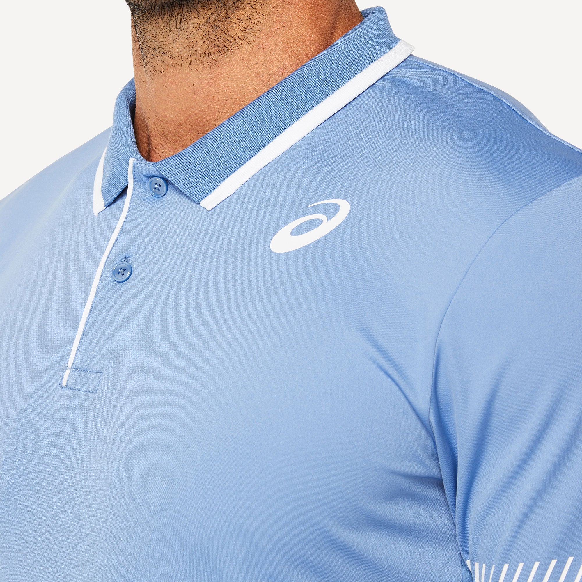 ASICS Court Men's Tennis Polo Blue (6)