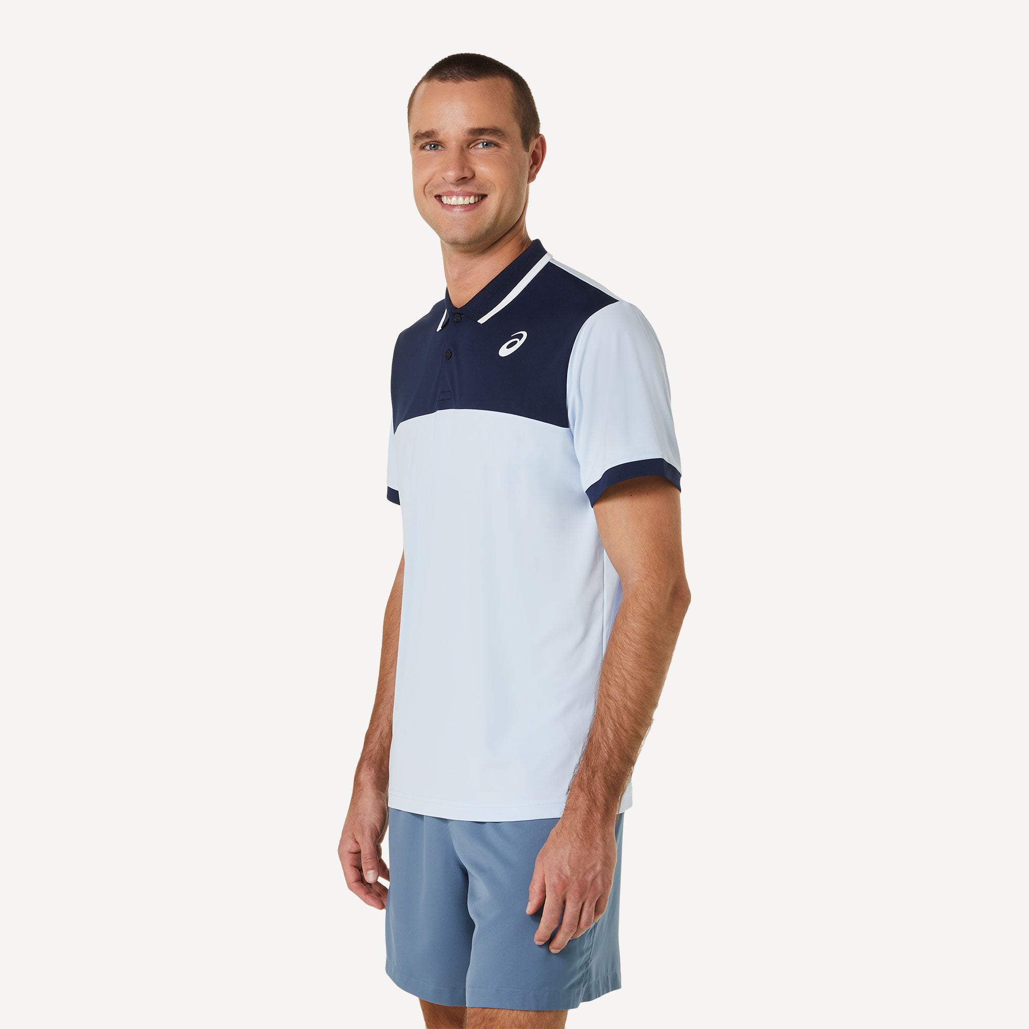 ASICS Court Men's Tennis Polo Blue (3)