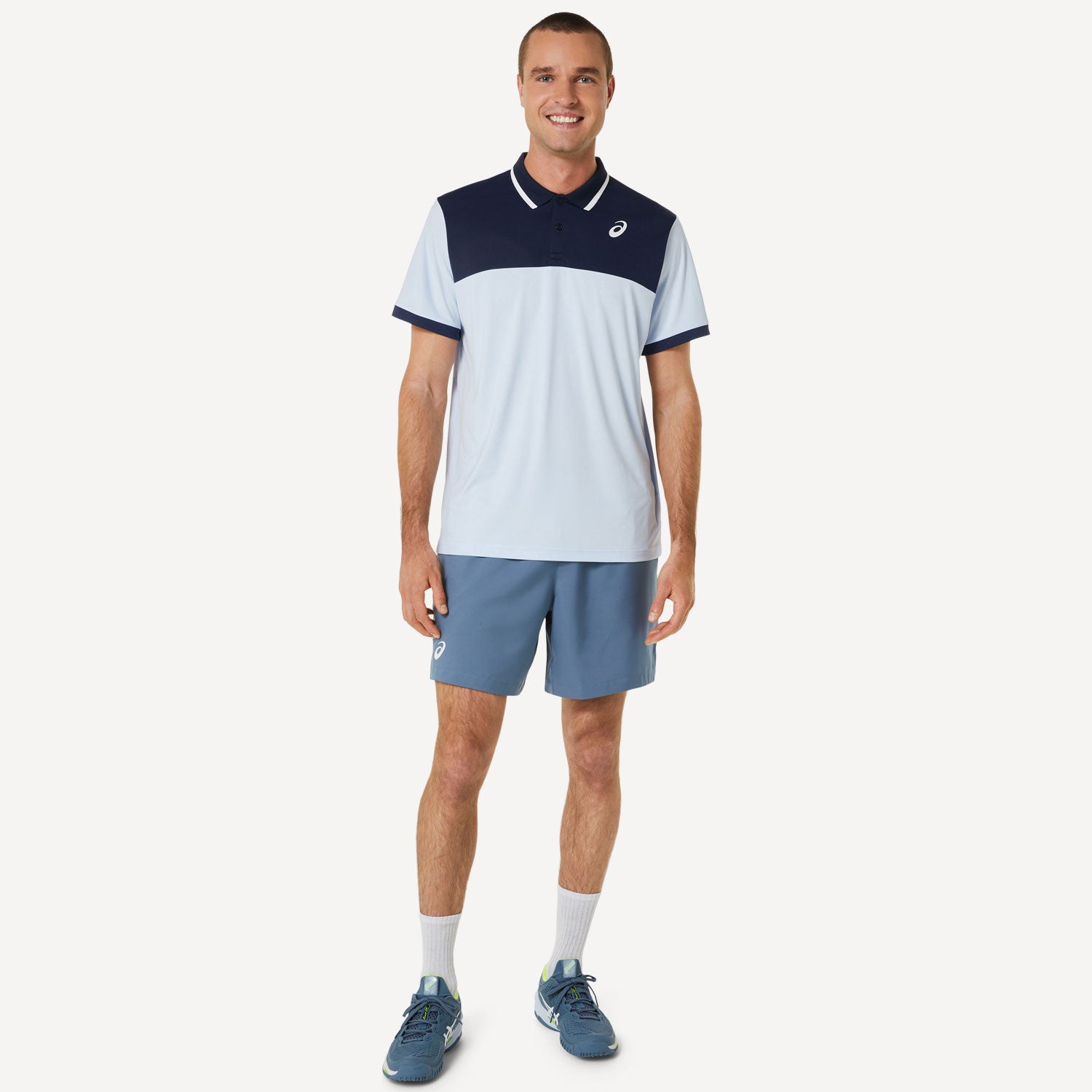 ASICS Court Men's Tennis Polo Blue (6)