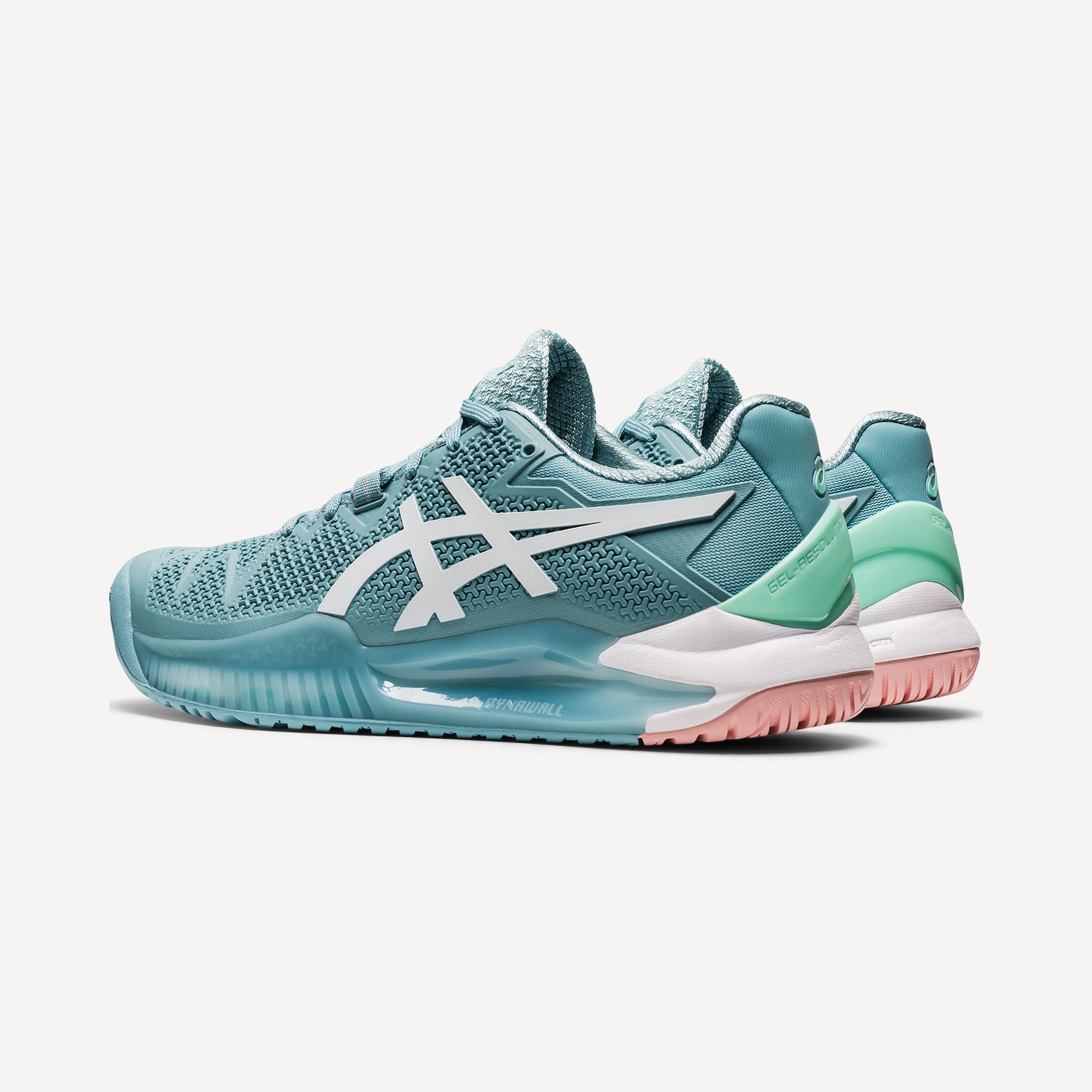 ASICS Gel-Resolution 8 Women's Hard Court Tennis Shoes Green (5)