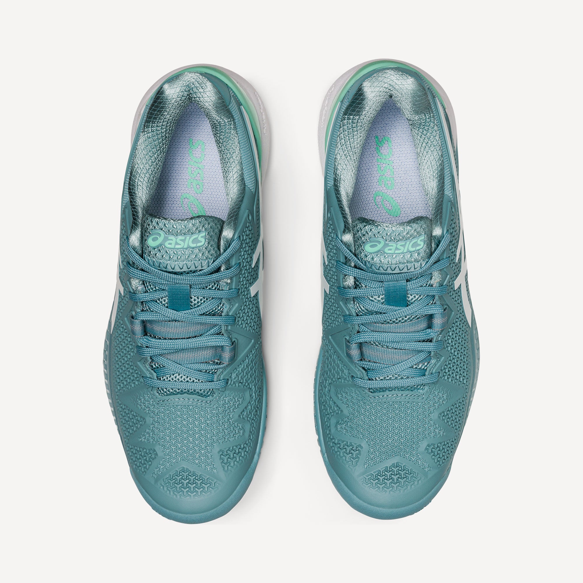 ASICS Gel-Resolution 8 Women's Hard Court Tennis Shoes Green (7)