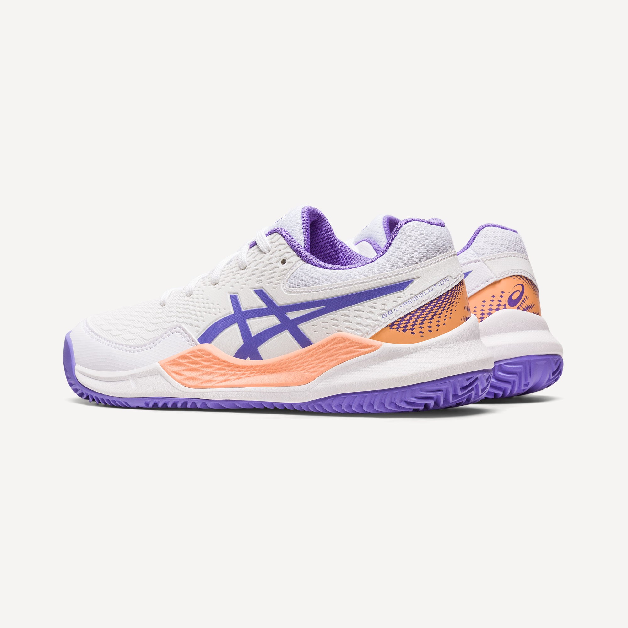 ASICS Gel-Resolution 9 Kids' Clay Court Tennis Shoes White (5)