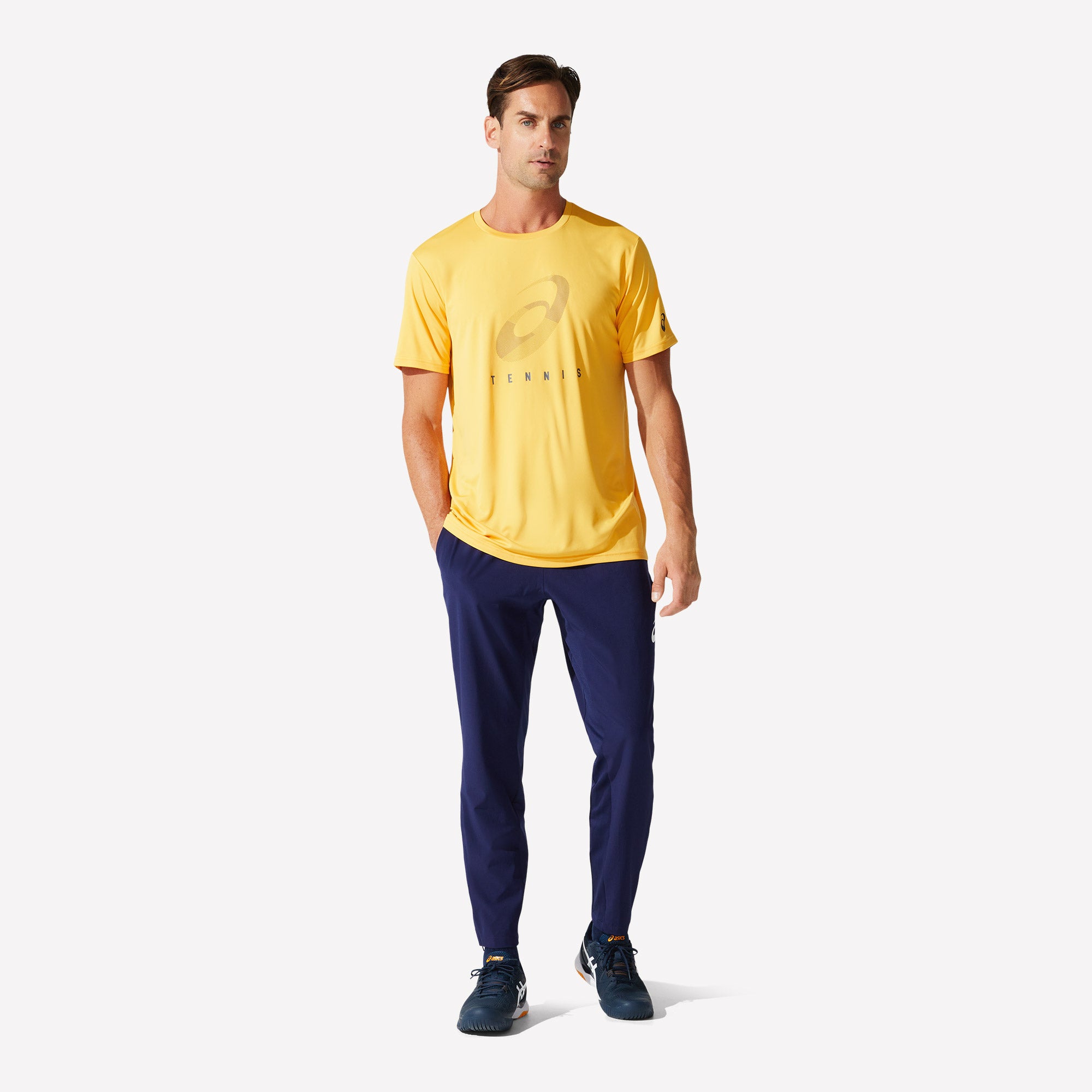 ASICS Match Men's Woven Tennis Pants Blue (3)