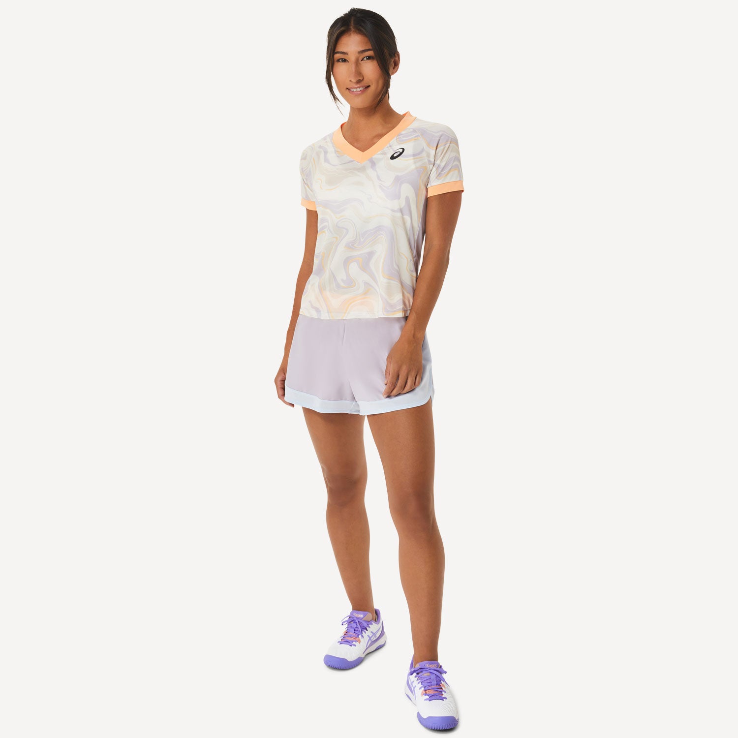 ASICS Match Women's Graphic Tennis Shirt Purple (5)