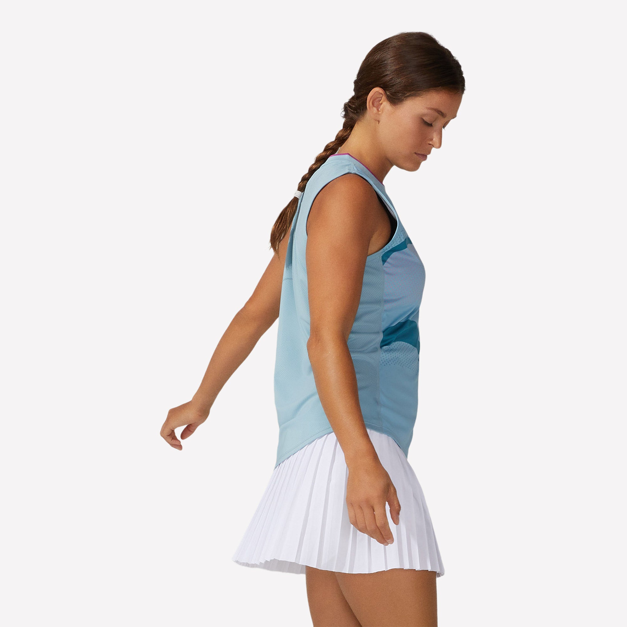 ASICS Match Women's Graphic Tennis Tank Blue (3)
