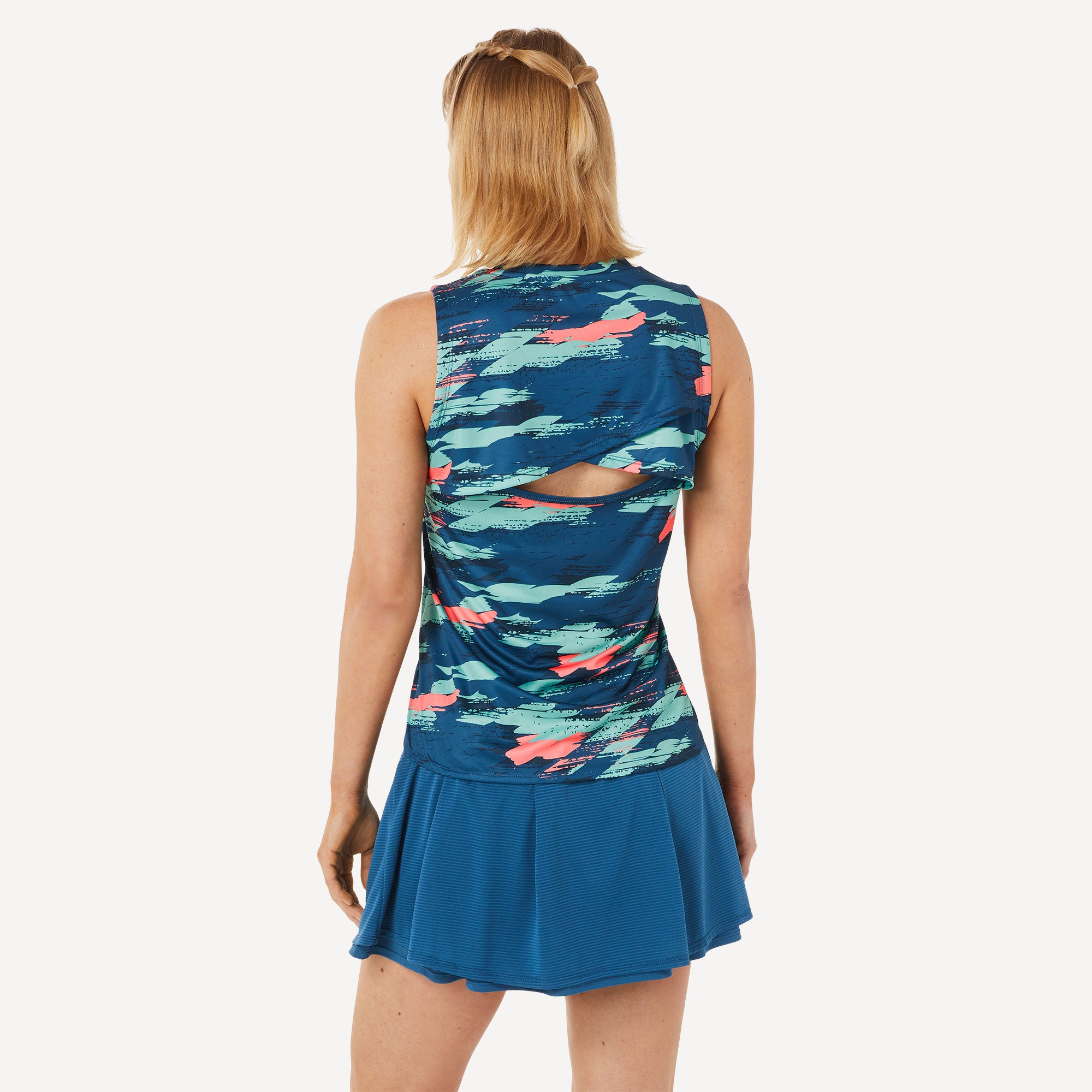 ASICS Match Women's Graphic Tennis Tank Blue (2)