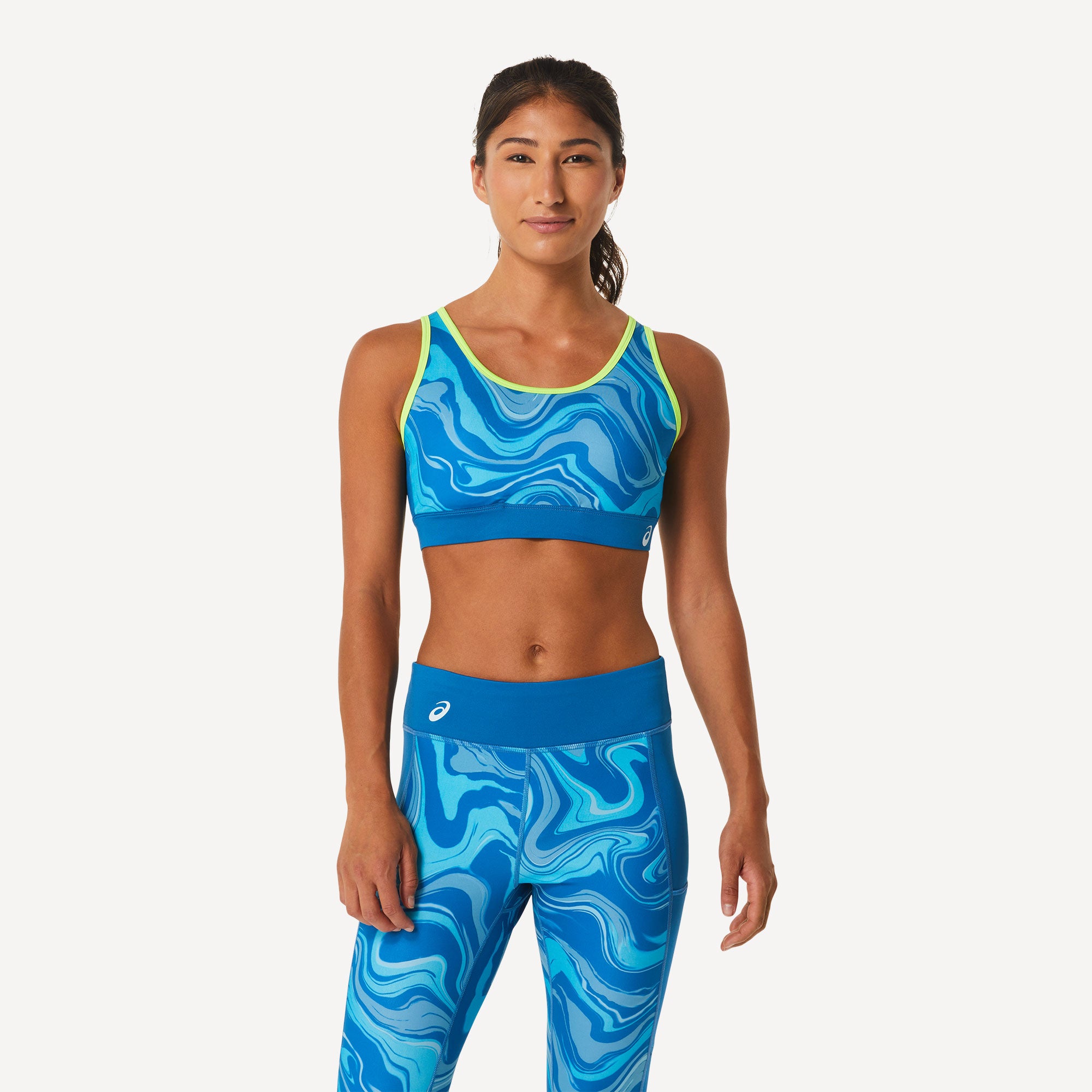 ASICS Women's Graphic Sports Bra Blue (1)