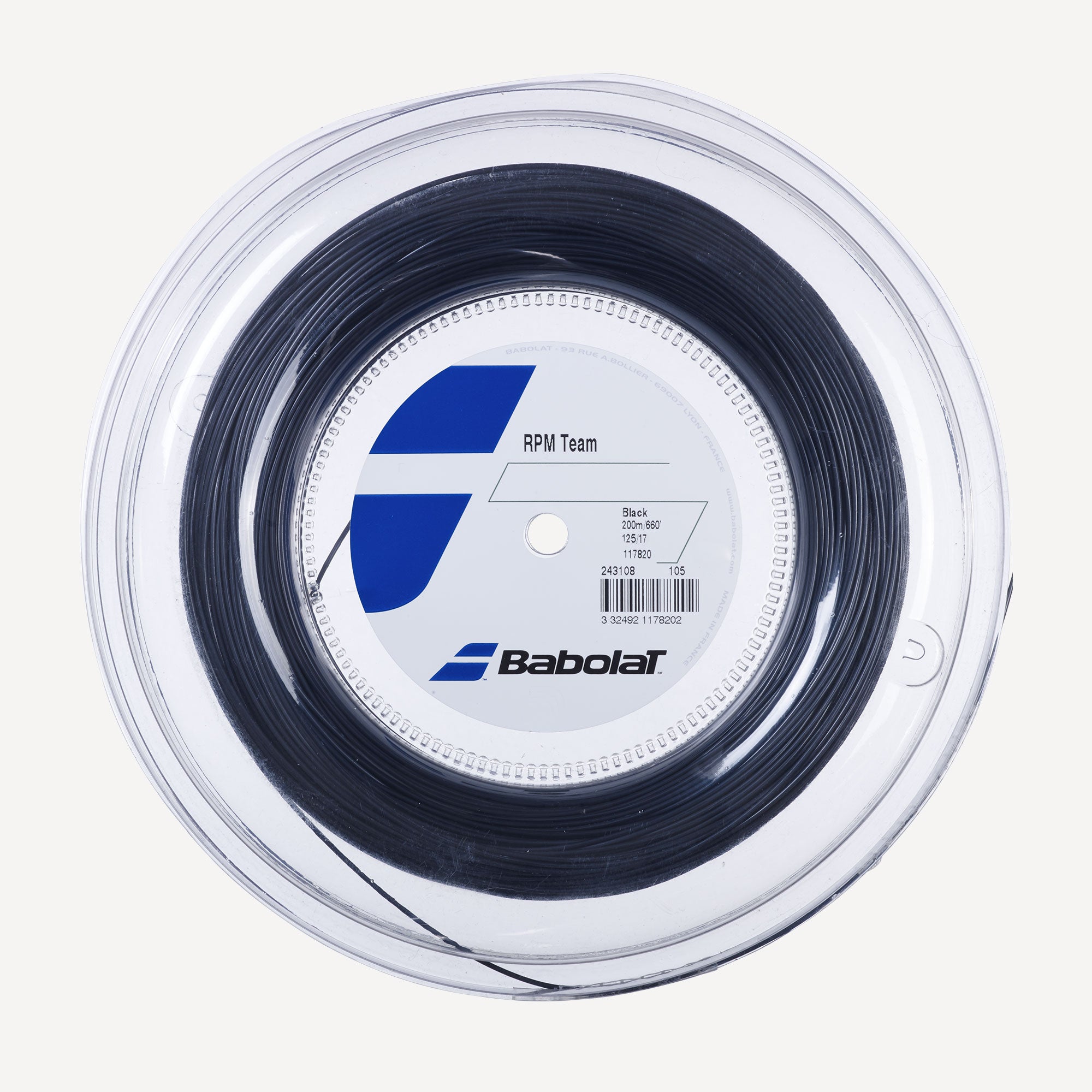 Babolat RPM Team Tennis String Reel 200m Black