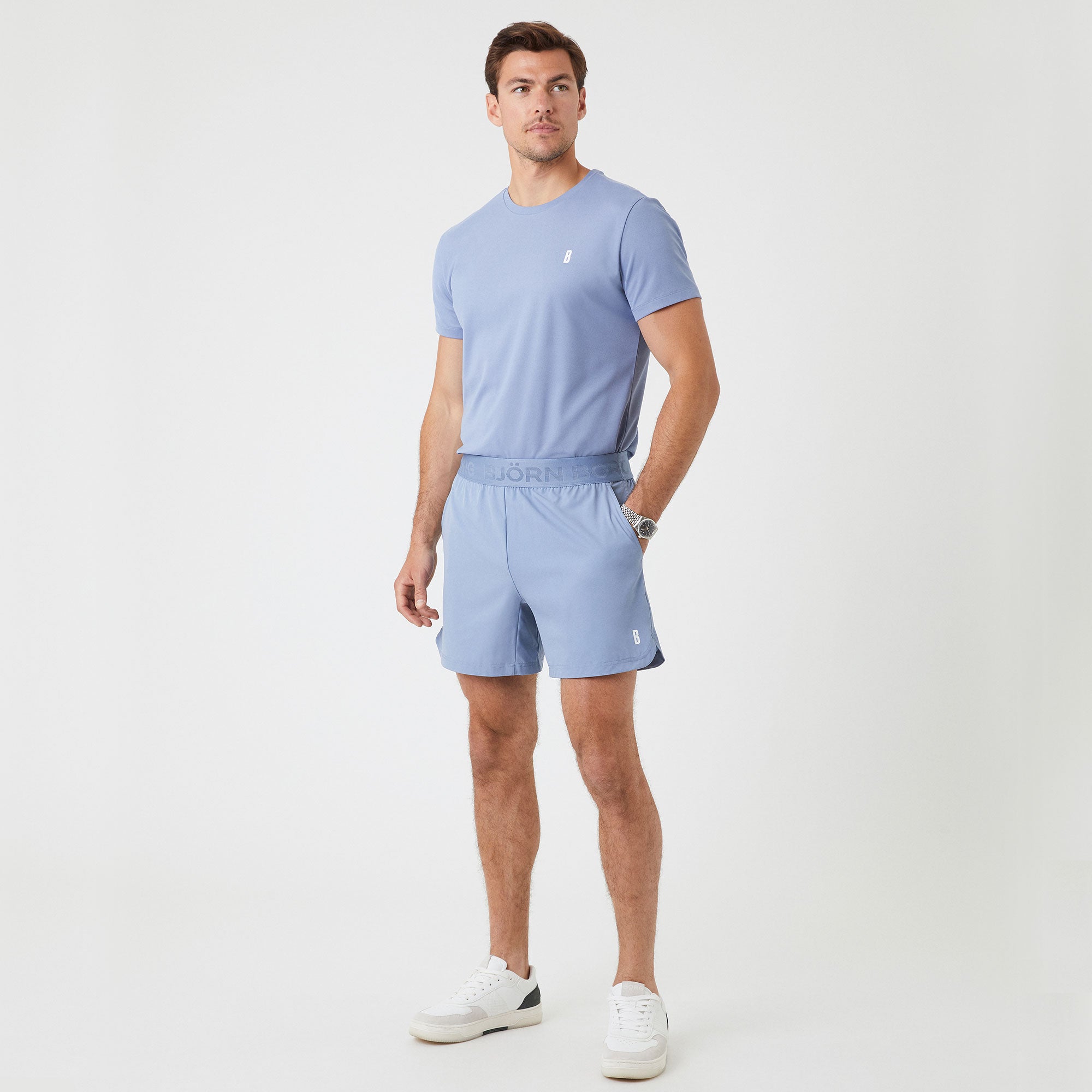 Björn Borg Ace Men's 7-Inch Tennis Shorts Blue (3)