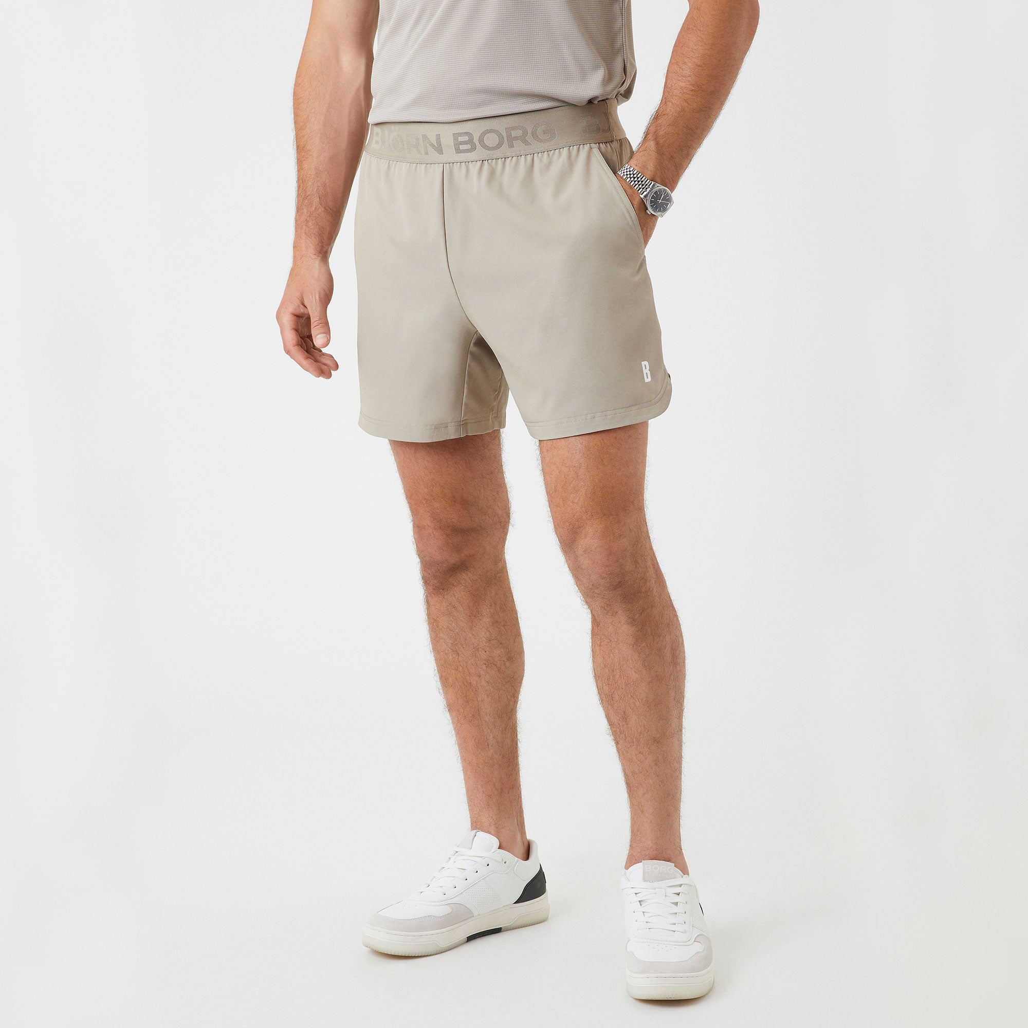 Björn Borg Ace Men's 7-Inch Tennis Shorts Brown (1)