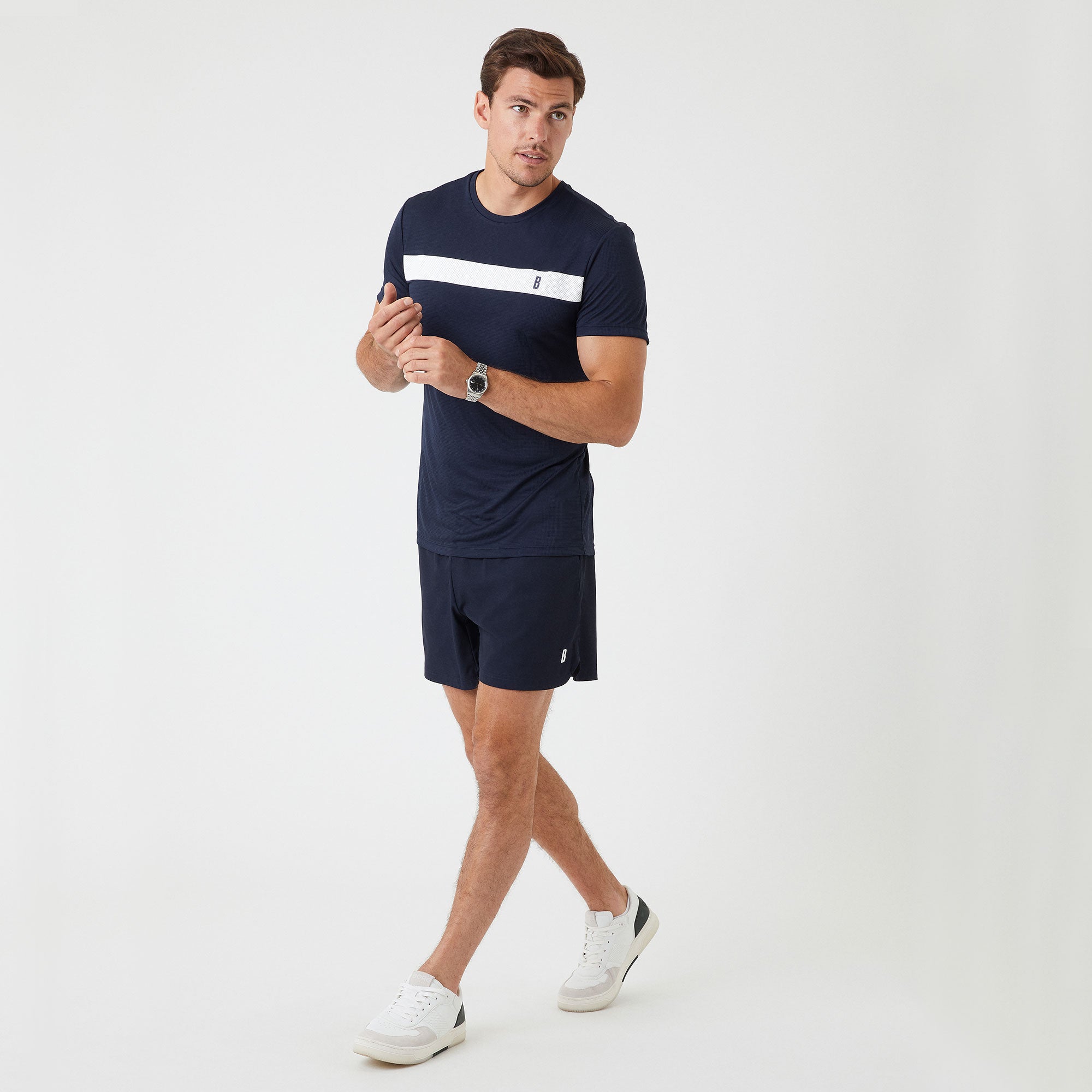 Björn Borg Ace Men's 7-Inch Tennis Shorts Dark Blue (4)