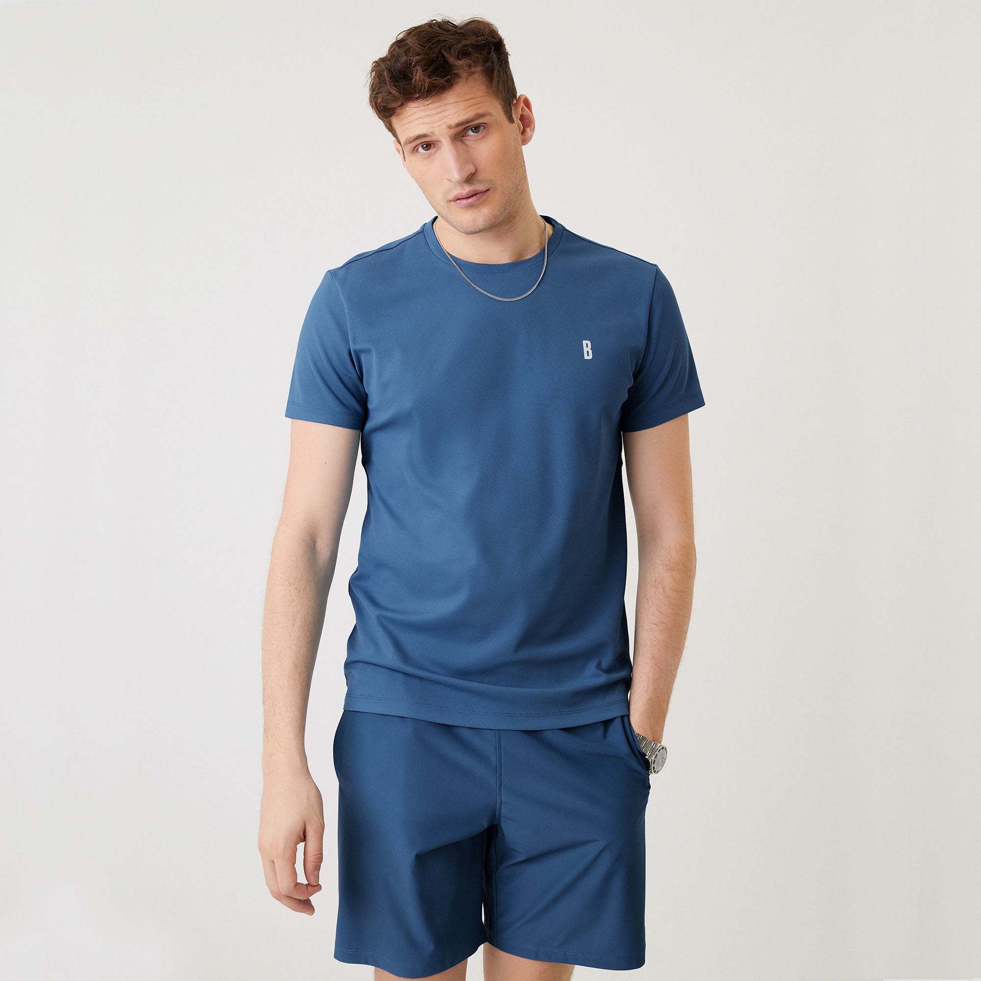 Björn Borg Ace Men's Stripe Tennis Shirt Blue (1)