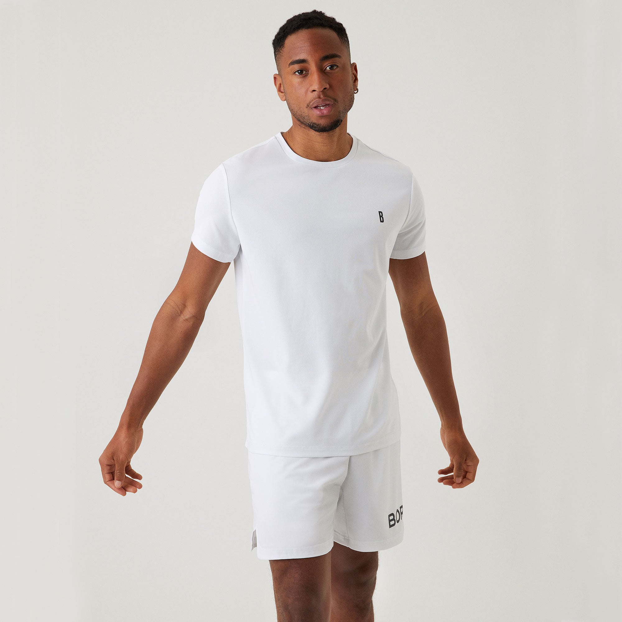 Björn Borg Ace Men's Stripe Tennis Shirt White (1)