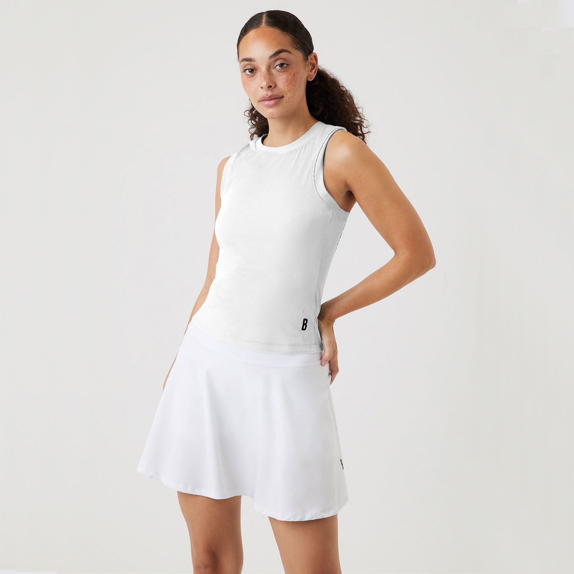 Björn Borg Ace Women's Rib Pocket Tennis Tank White (1)