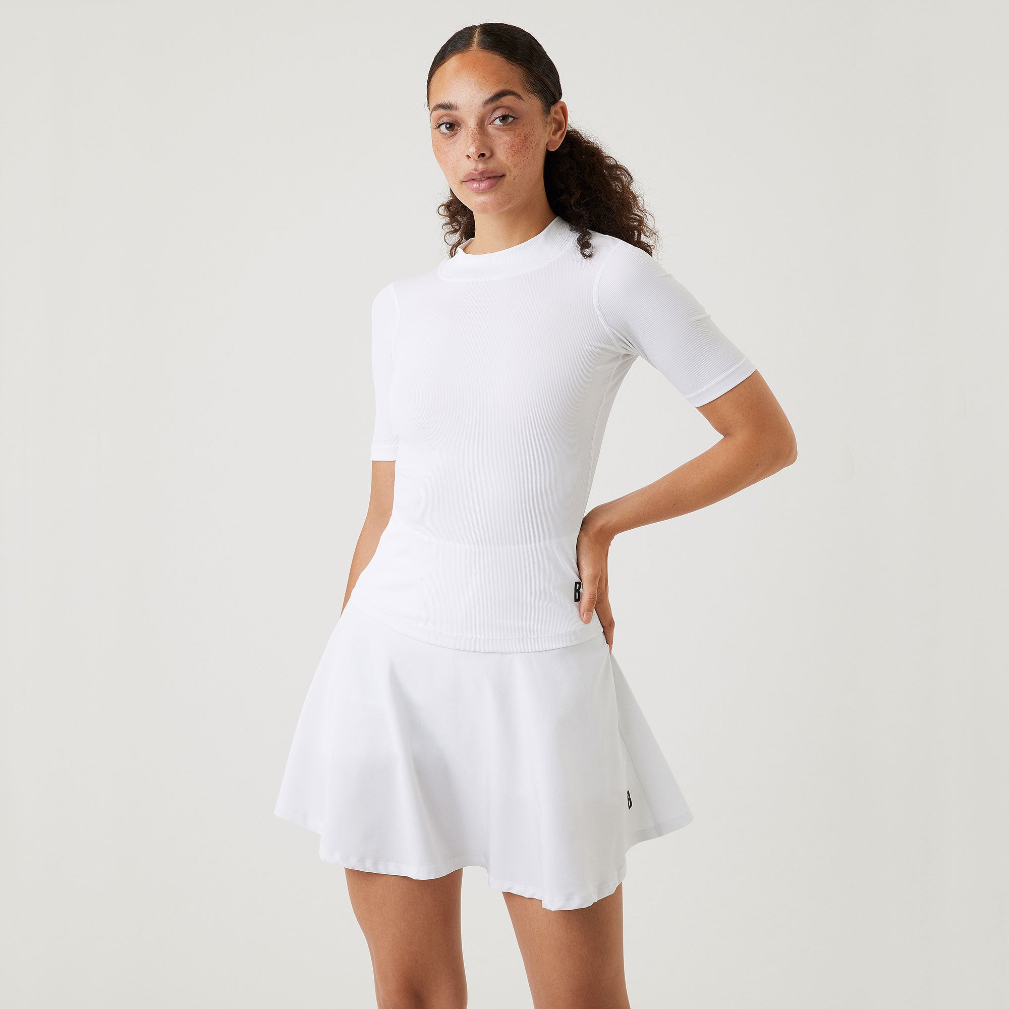 Björn Borg Ace Women's Rib Tennis Shirt White (1)