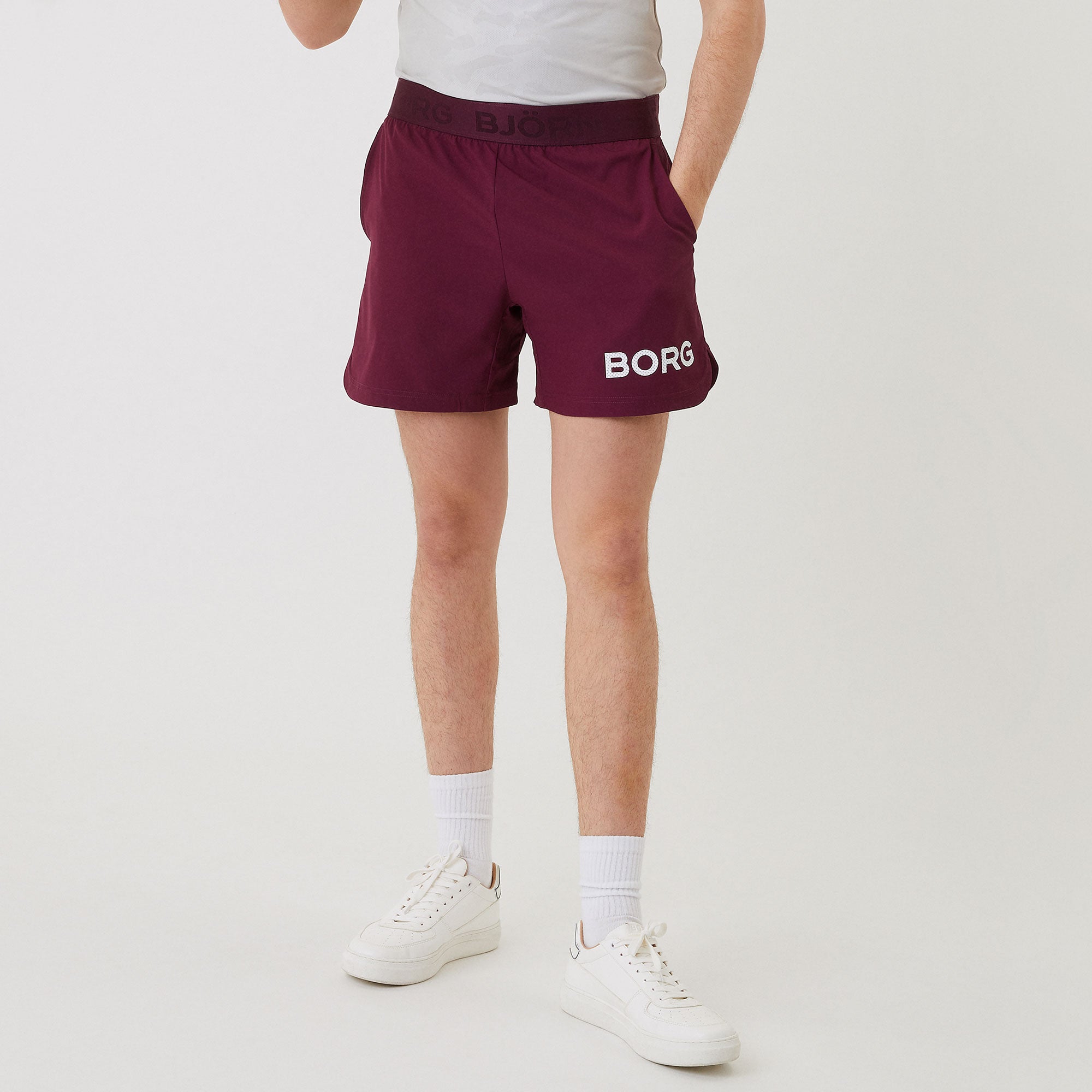 Björn Borg BORG Men's 7-Inch Tennis Shorts Red (1)