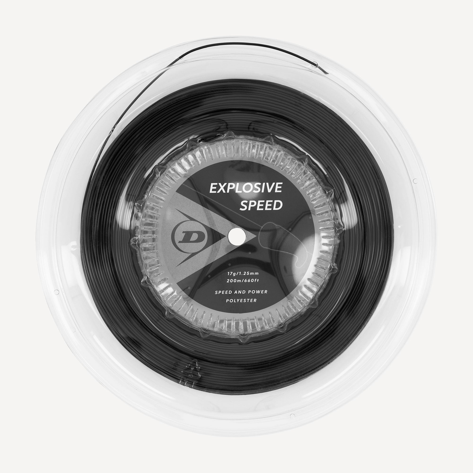 Dunlop Explosive Speed Tennis String Reel 200m Black