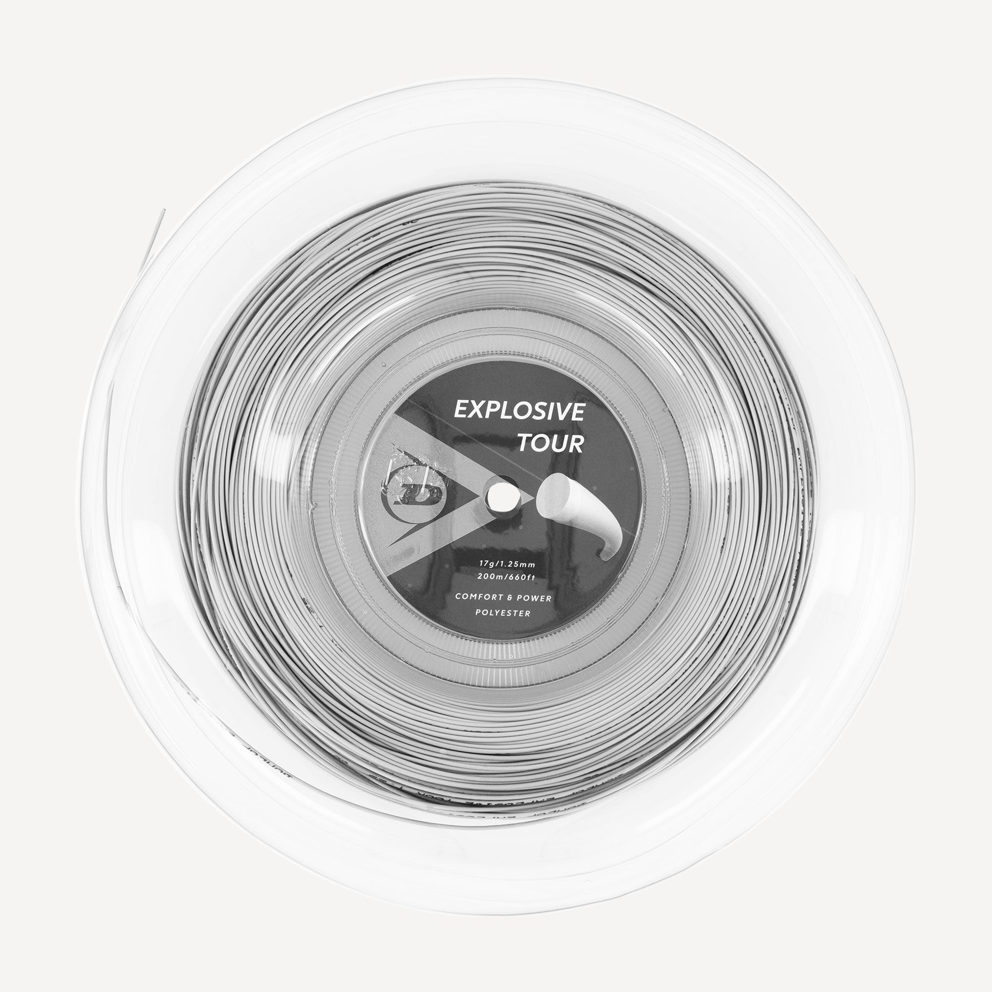Dunlop Explosive Tour Tennis String Reel 200m Silver
