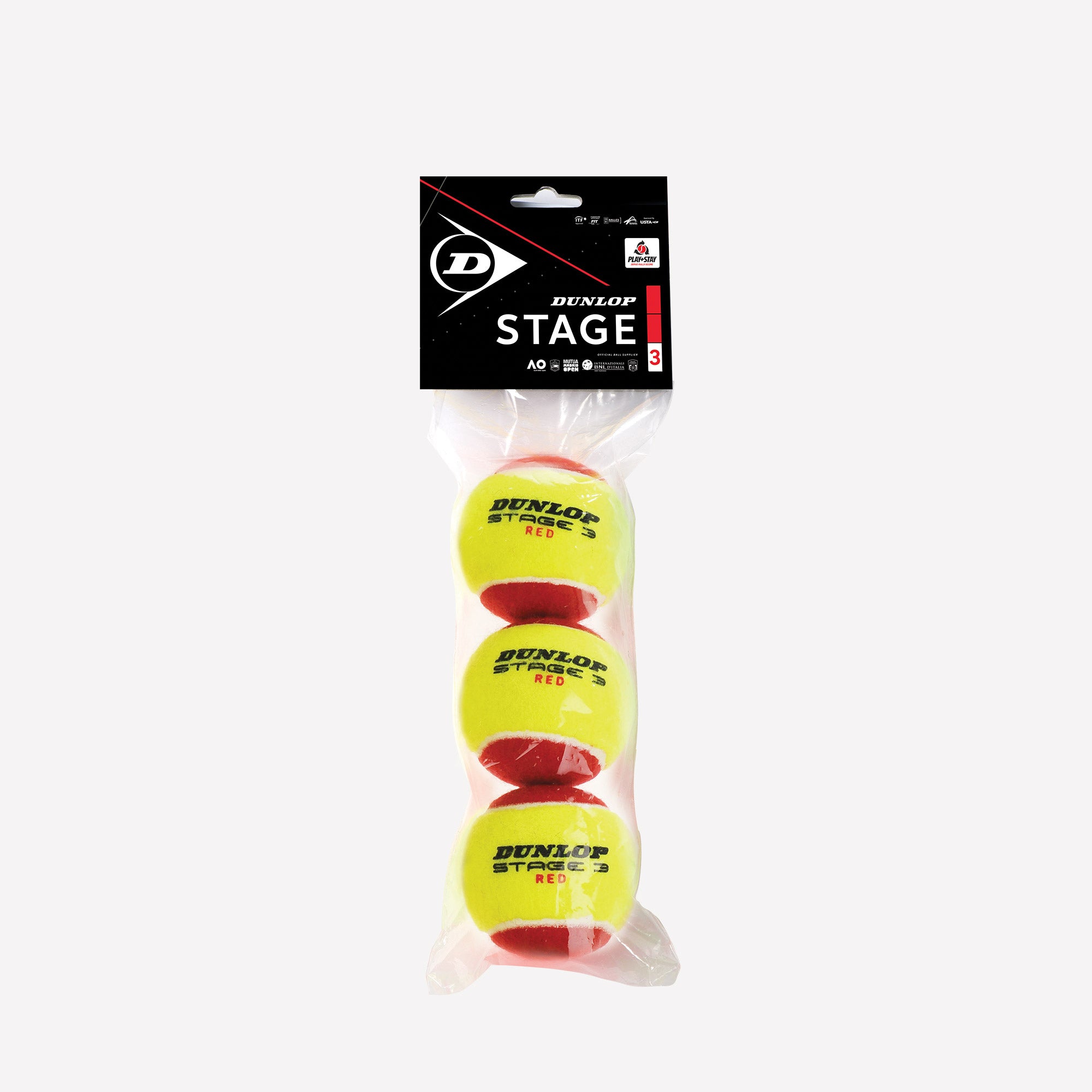 Dunlop Stage 3 Red 3 Tennis Balls 1
