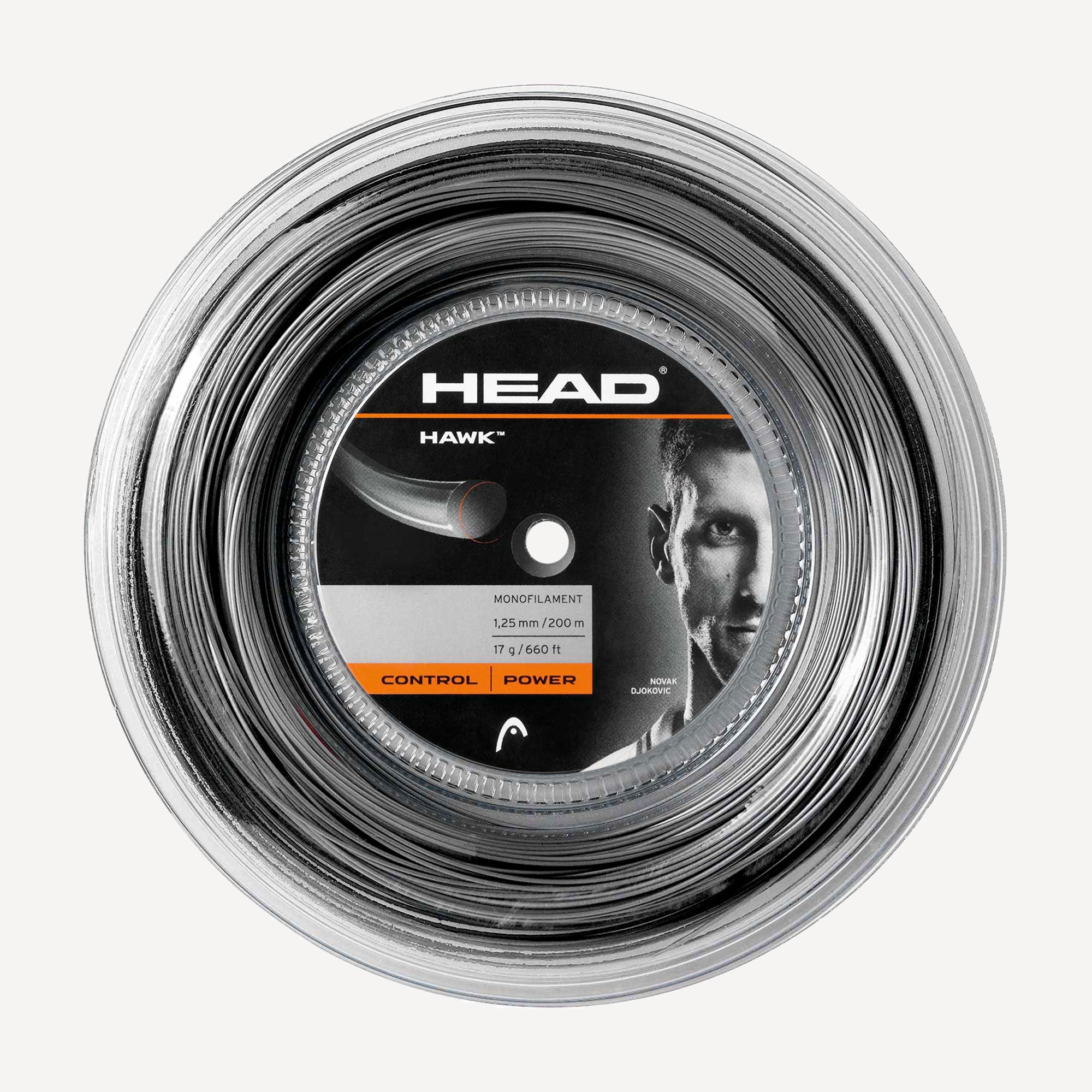 HEAD Hawk Tennis String Reel 200m Black