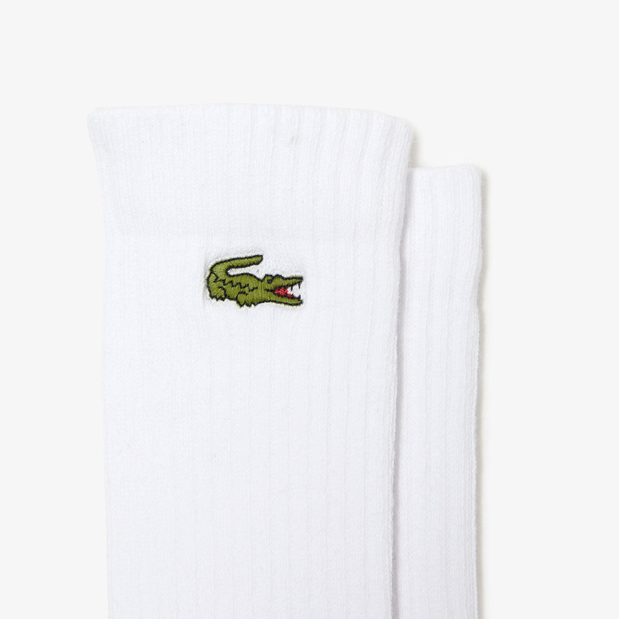 Lacoste Crew Socks 3 Pair White (2)