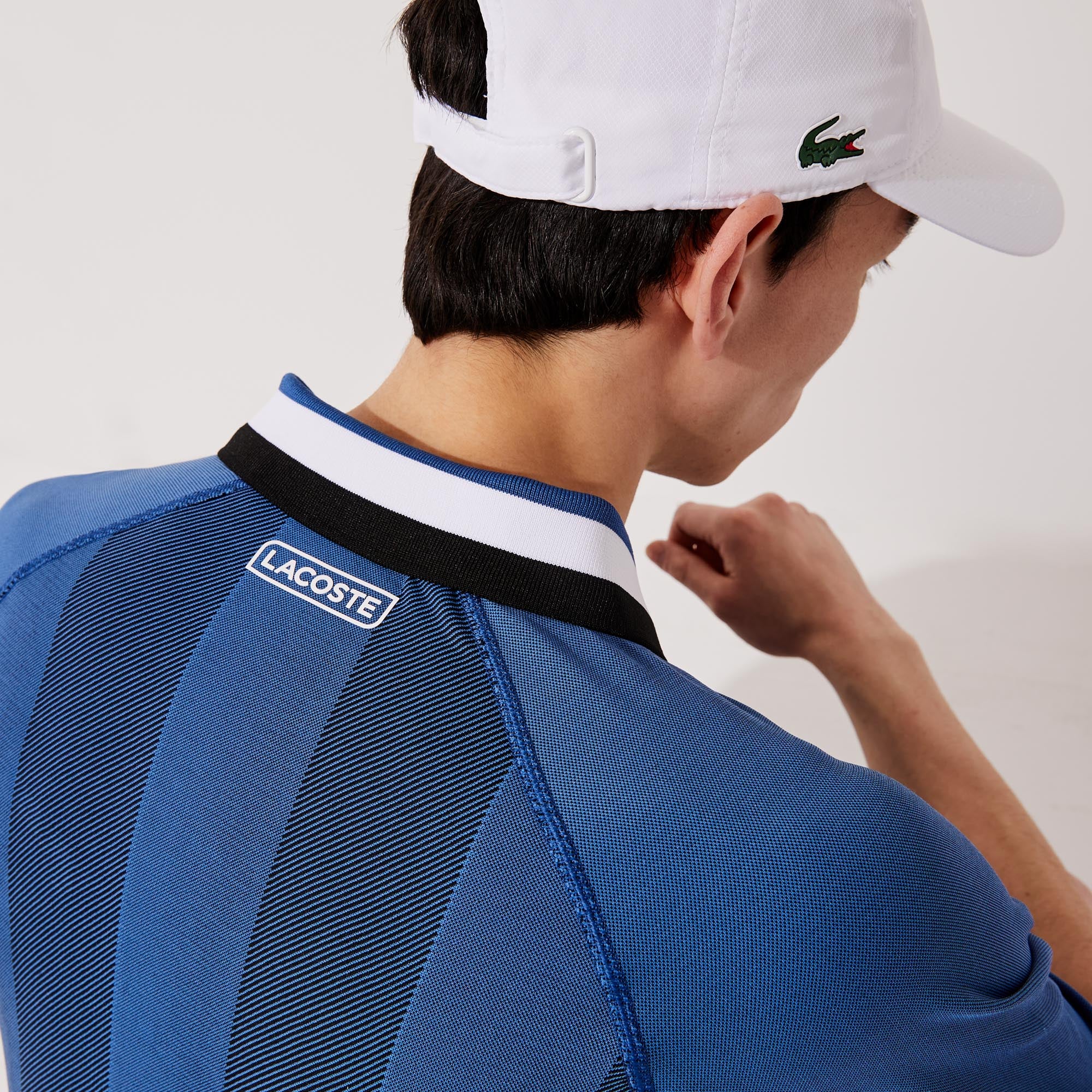 Lacoste Men's Jacquard Tennis Polo Blue (5)