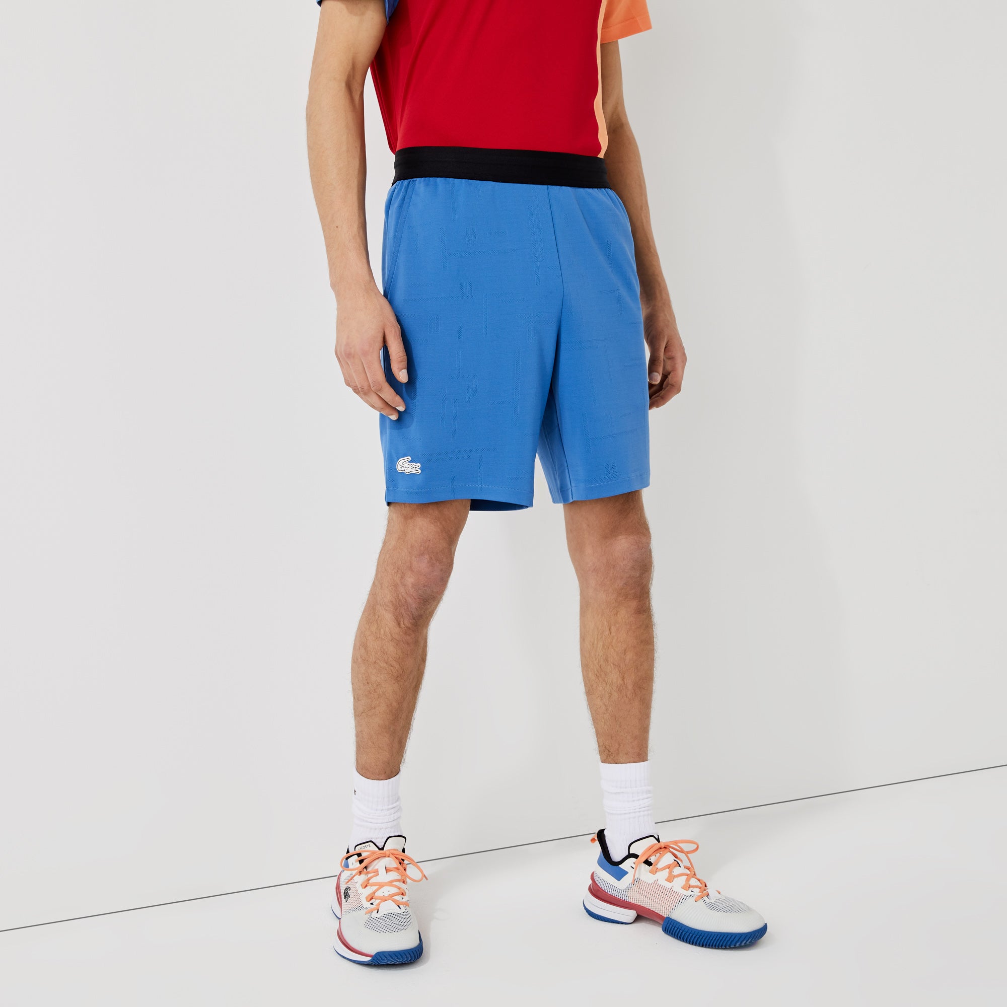 Lacoste Men's Jacquard Tennis Shorts Blue (1)