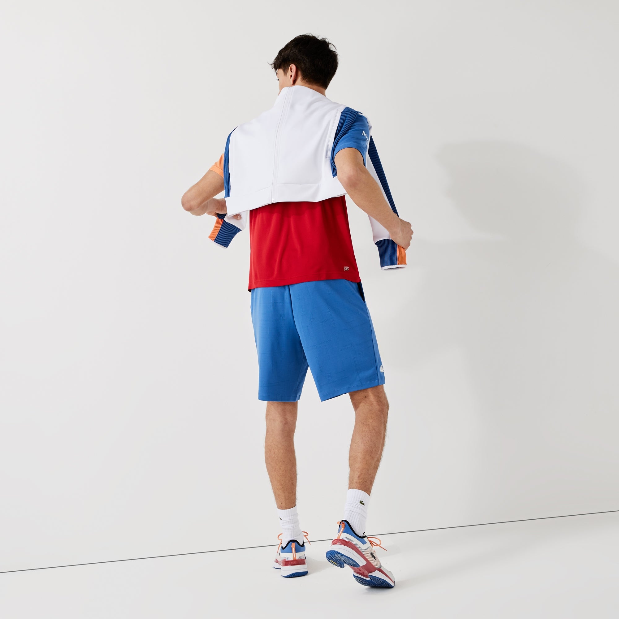 Lacoste Men's Jacquard Tennis Shorts Blue (2)