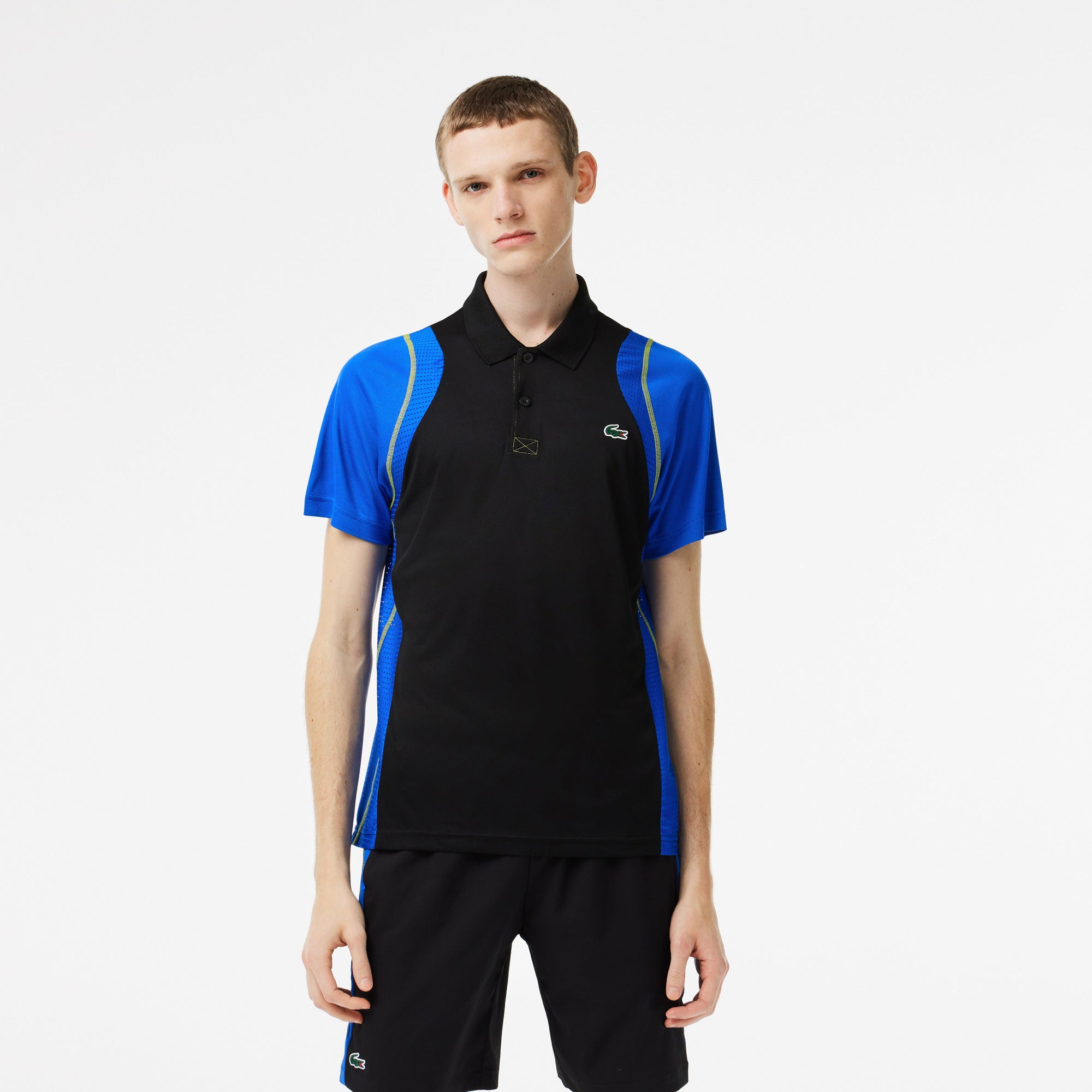 Lacoste Ultra Dry Men's Pique Tennis Polo Black (1)