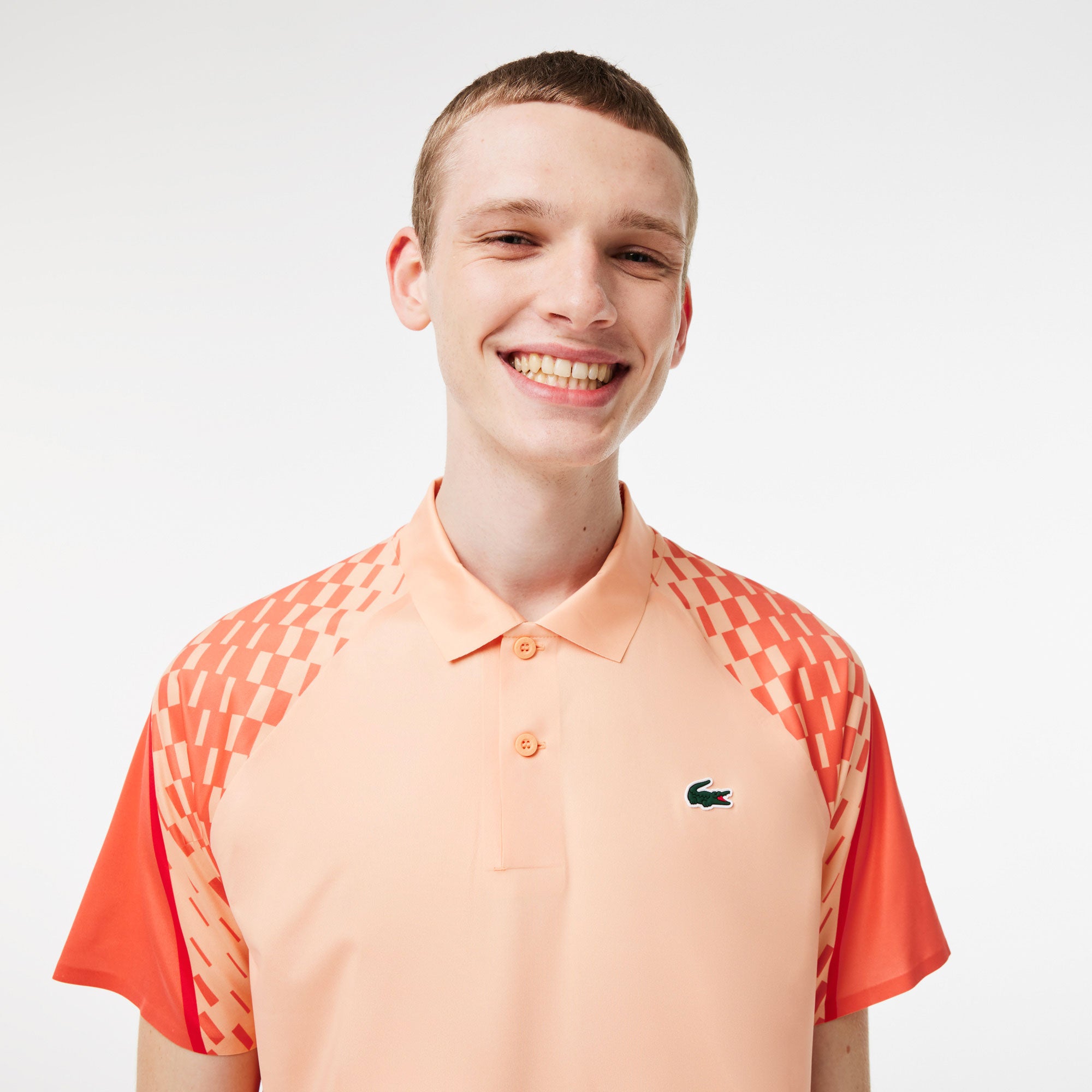 Lacoste x Novak Djokovic Men's Stretch Tennis Polo Orange (3)