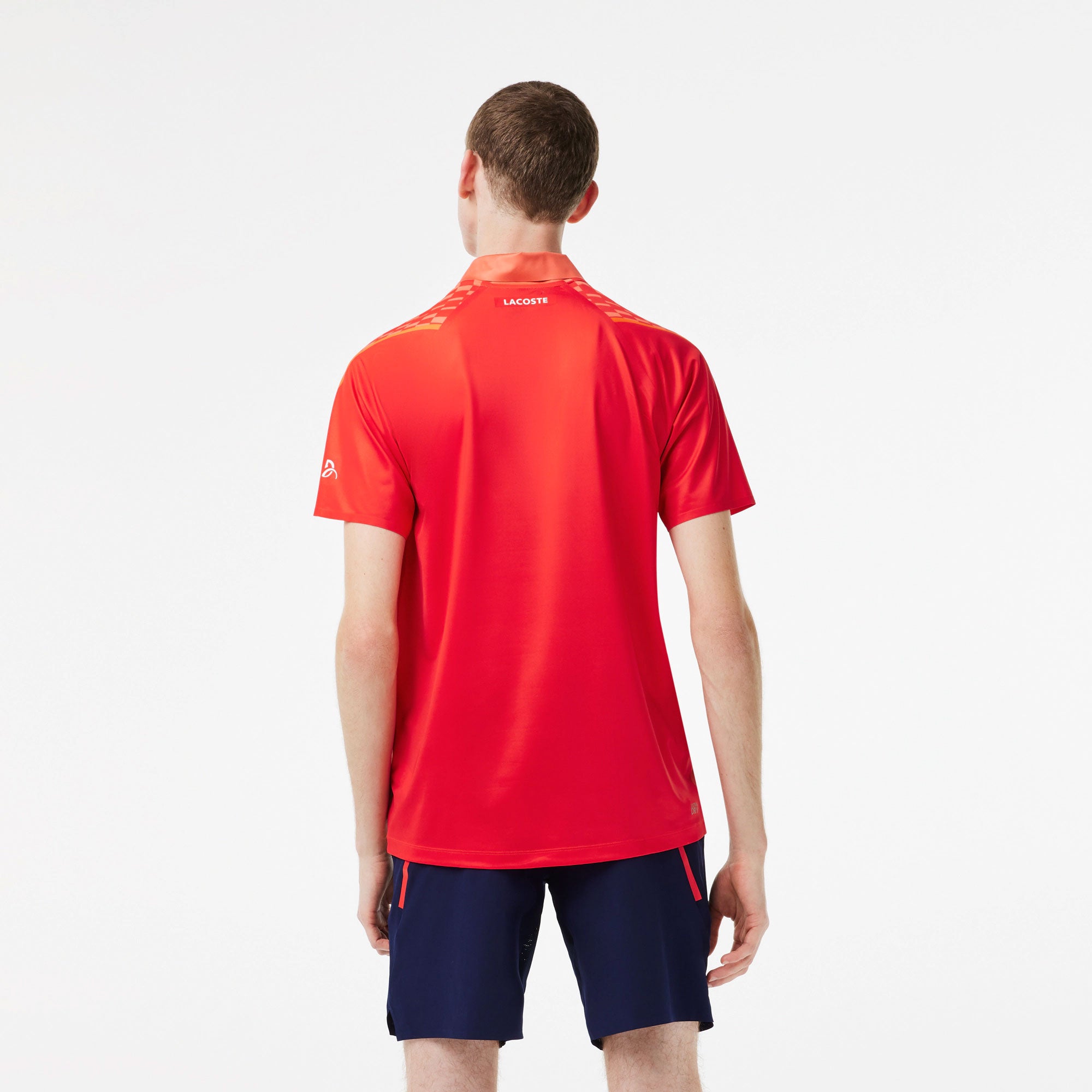 Lacoste x Novak Djokovic Heren Stretch TennispoloLacoste x Novak Djokovic Men's Stretch Tennis Polo Red (2)