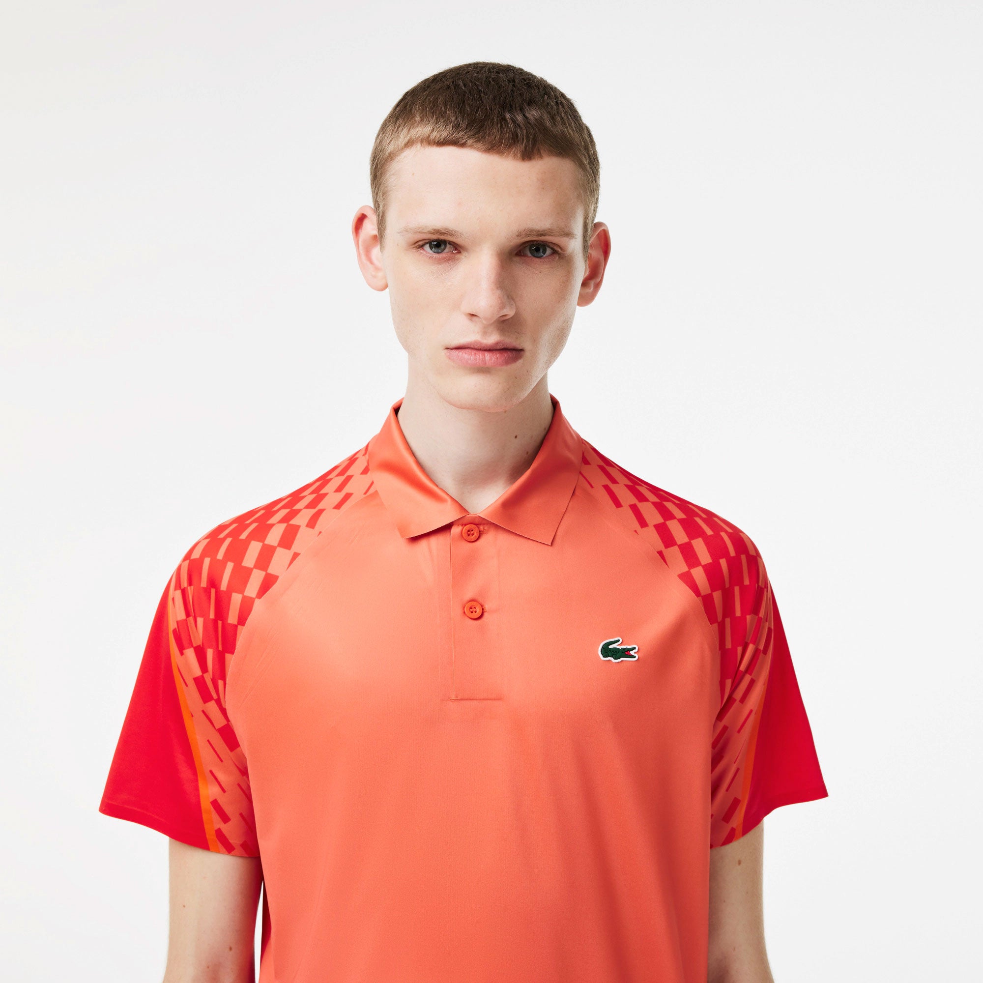 Lacoste x Novak Djokovic Heren Stretch TennispoloLacoste x Novak Djokovic Men's Stretch Tennis Polo Red (3)