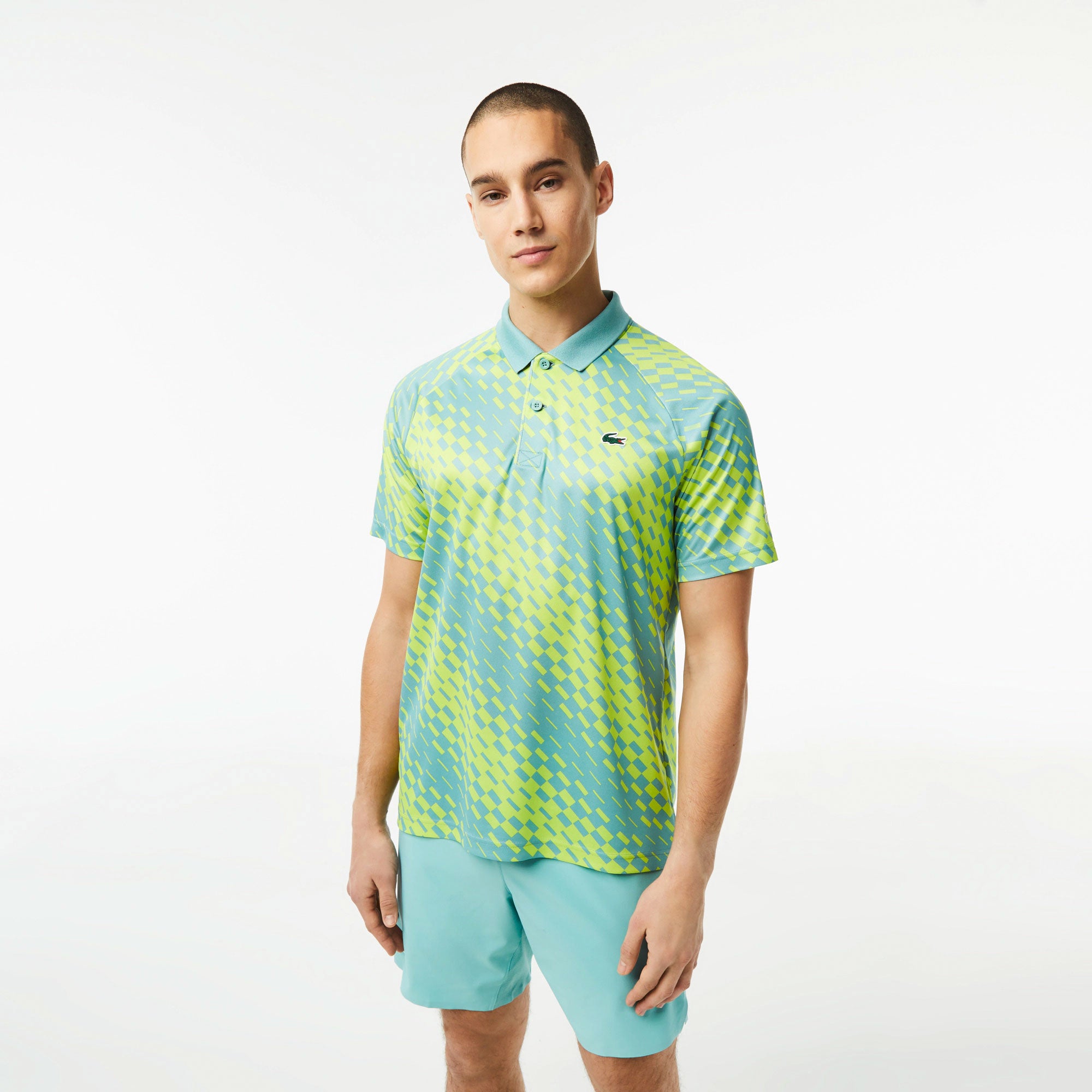 Lacoste x Novak Djokovic Ultra Dry Men's Pique Tennis Polo Green (1)