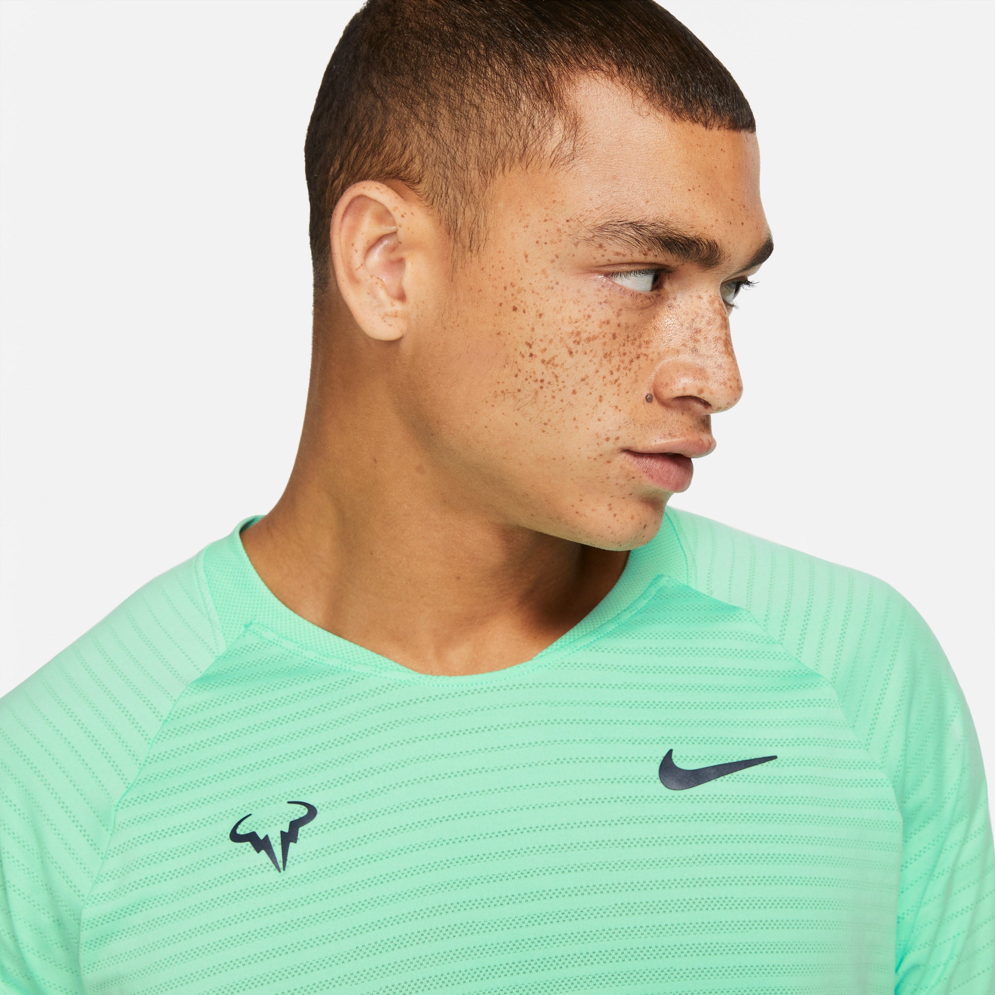 Nike AeroReact Rafa Slam Men's Tennis Shirt Green (4)