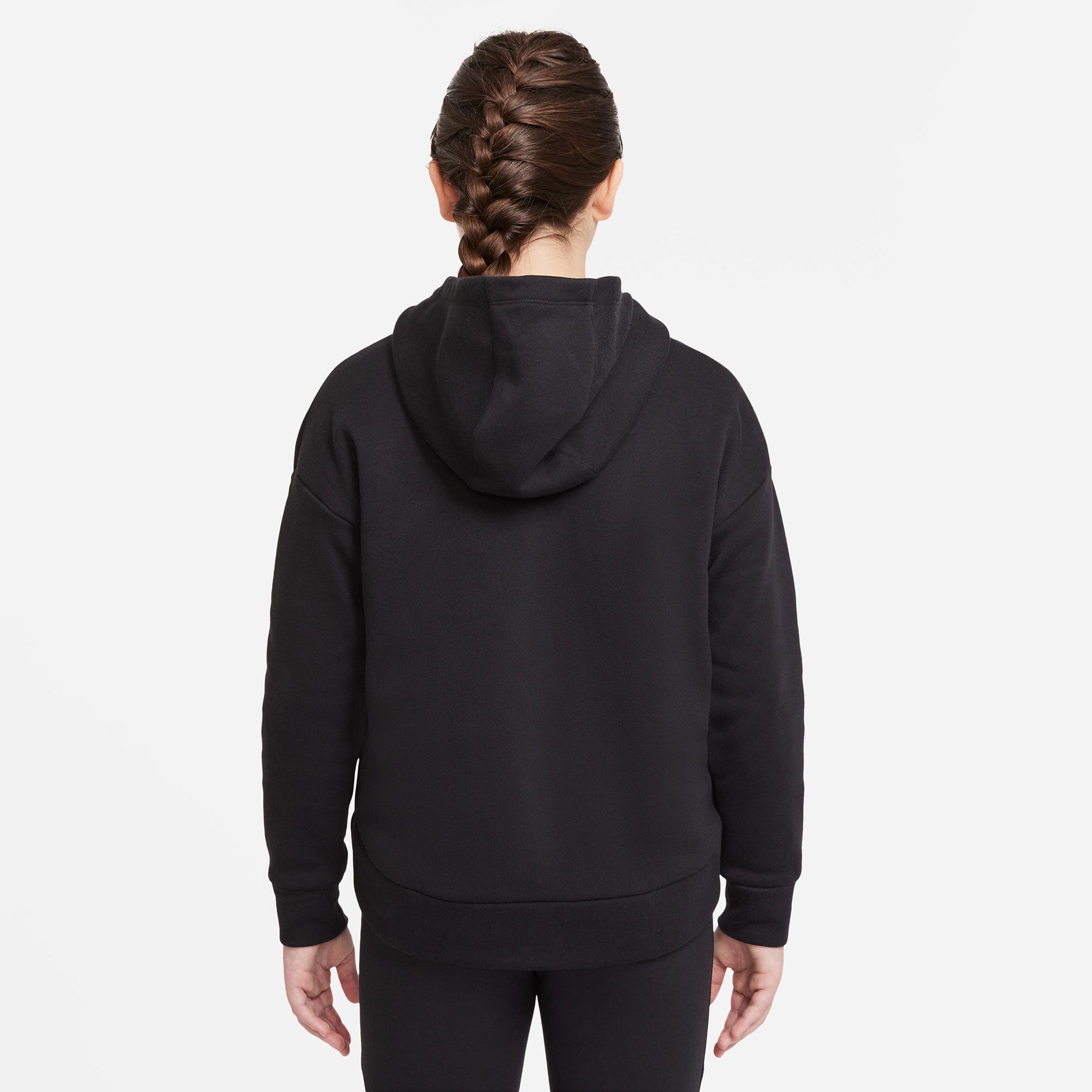 Nike Club Girls' Fleece Full-Zip Hoodie Black (2)