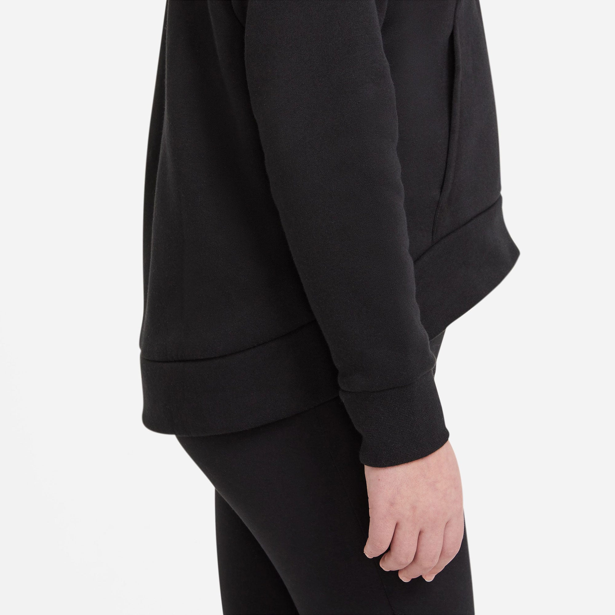 Nike Club Girls' Fleece Full-Zip Hoodie Black (5)