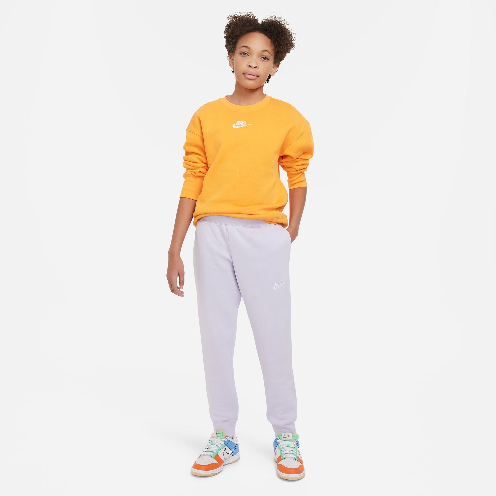 Nike Club Girls' Fleece Pants Purple (6)