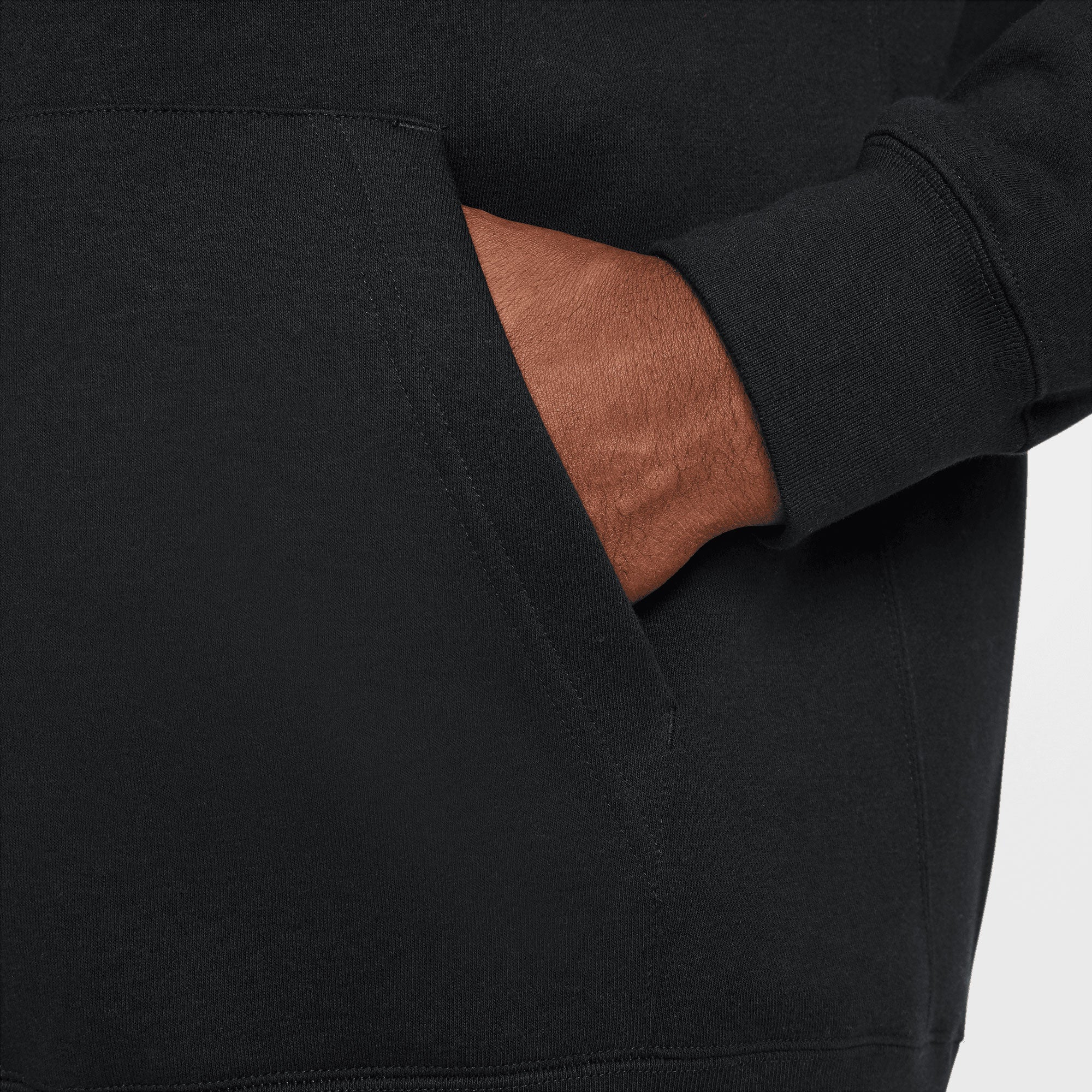 Nike Club Men's Fleece Full-Zip Hoodie Black (5)