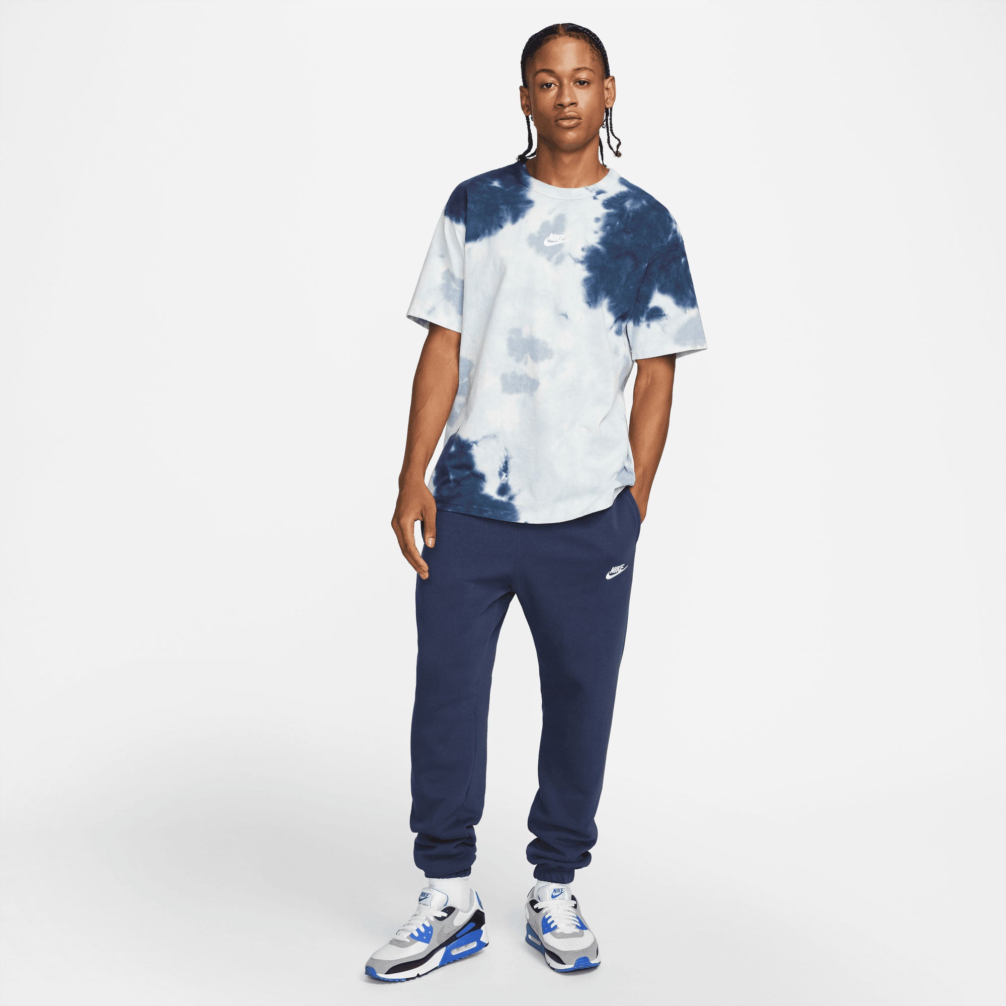 Nike Club Men's Fleece Pants Blue (7)